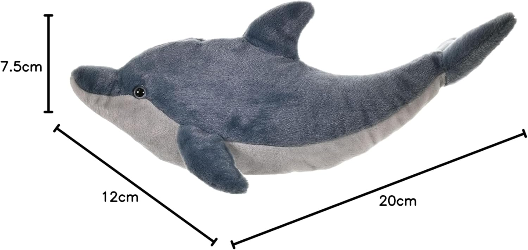 Wild Republic Dolphin Plush, Stuffed Animal, Plush Toy, Gifts for Kids, Cuddlekins 20 Inches image number 4