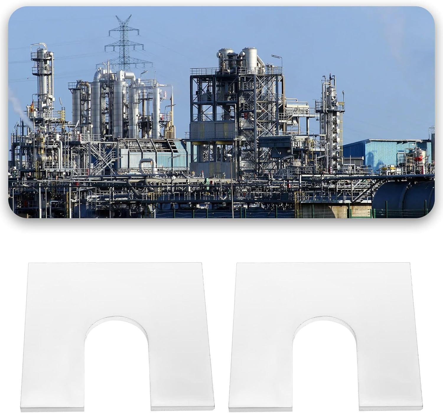 Emagtech 10Pcs Aluminium Packers Horseshoe U Shims Metal Spacers 50Mm X 50Mm with 17Mm Slots Fender Alignment U Shim Flat Plate Square Washer, 2Mm Thickness image number 4