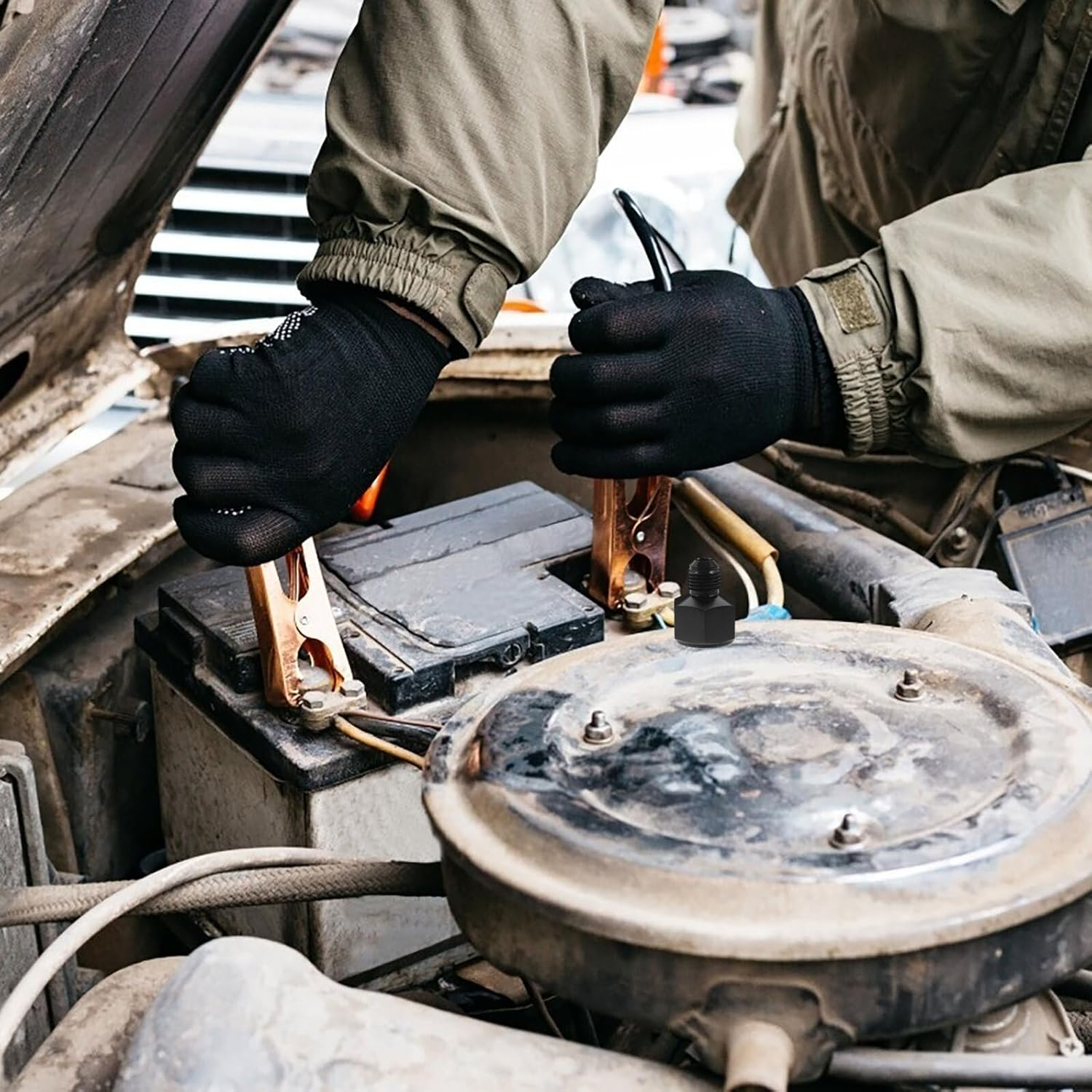 Generic Hose Reducer Adapter Male to Female Flare Fitting Aluminum Car Connector for Fuel and Systems image number 5