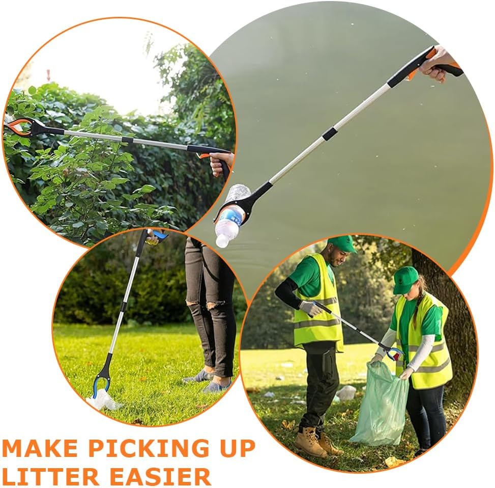 2-Pack Grabber Reacher Tool, Foldable Grab Utensils, Pickup Assistance Tools,With 360&deg; Rotating Jaw and Magnet, Trash Picker, Lightweight Grabbers, for Seniors image number 5