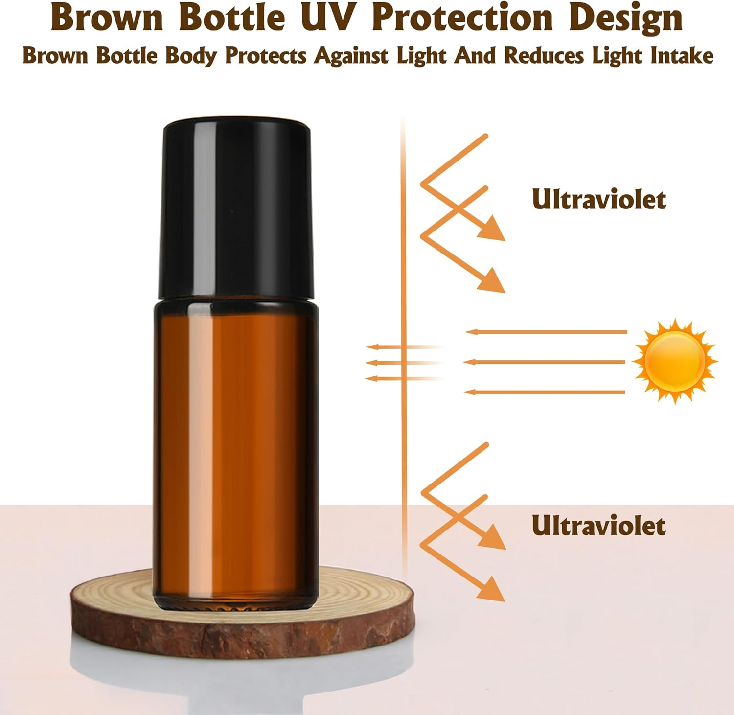 3 Pcs Glass Roller Bottles for Essential Oils, 30Ml Empty Rollerball Bottles with 1 Mini Funnel, Clear Refillable Roller Ball Container, Perfume Roll on Bottles (3 Pcs) image number 2