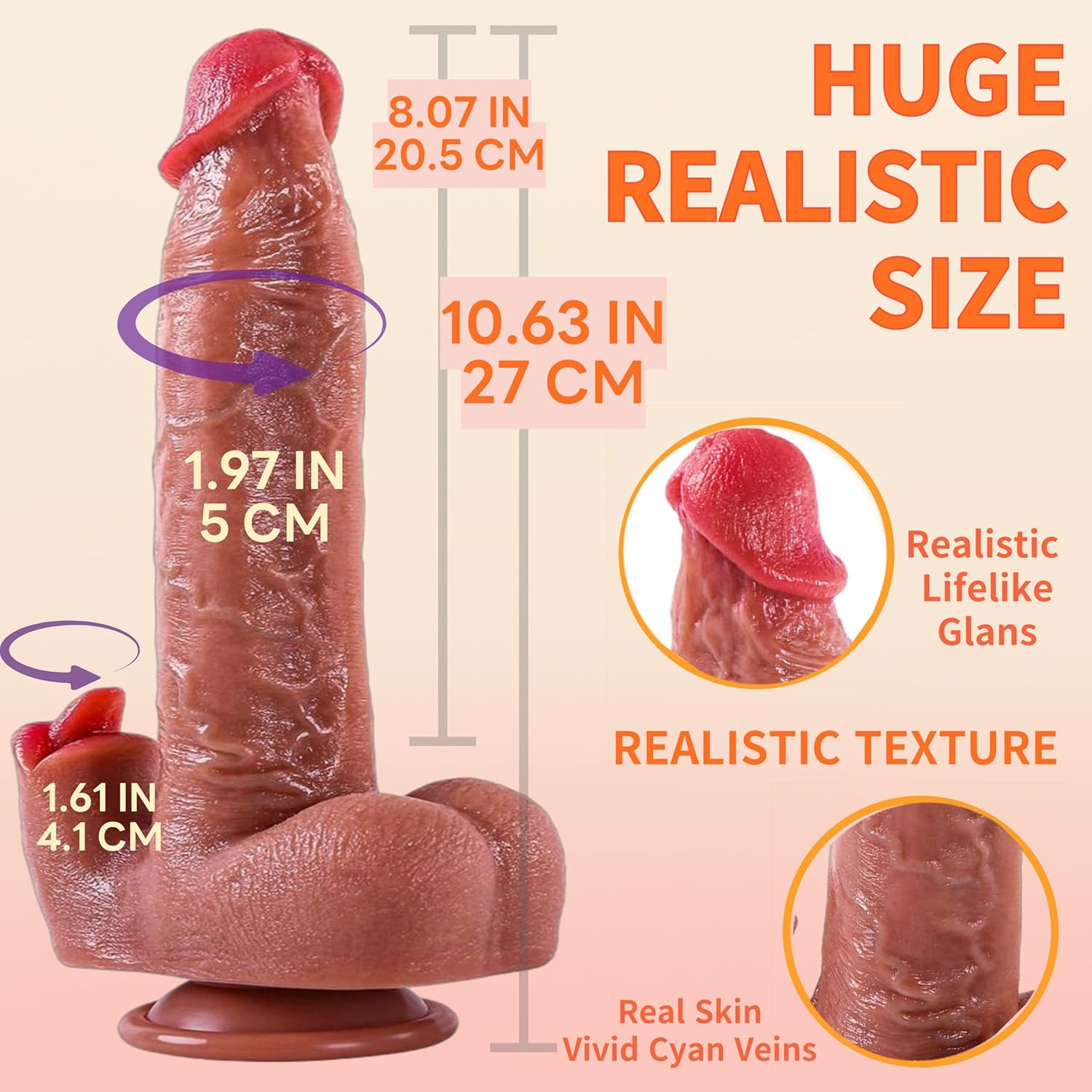 Thrusting Dildo Super Long Vibrator Remote Control Dildo image number 1