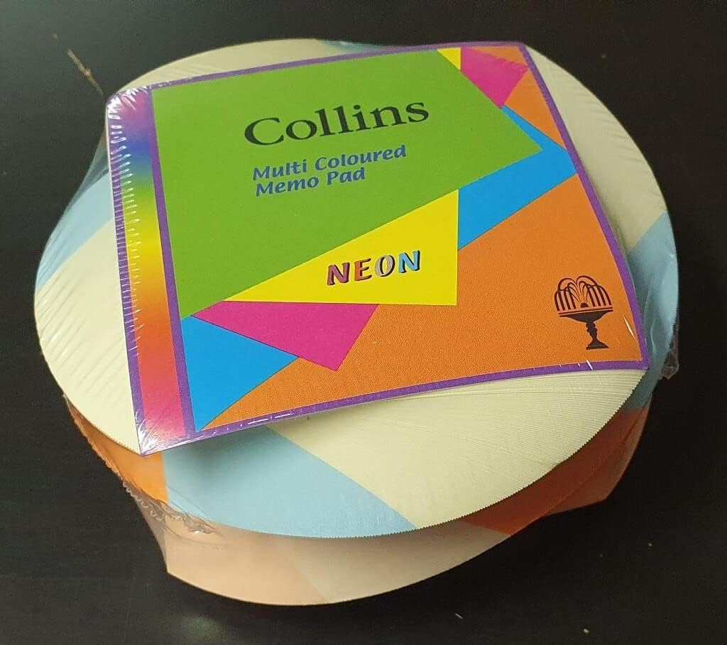 Collins Colour Block Memo Pad, Neon Swirl