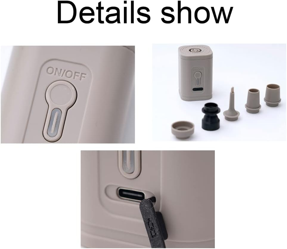 Air Pump, Portable Cordless Electric Inflator Dual-Use Outdoor Inflatable and Vacuum Pump Mattress Inflator Vacuum Pump image number 5