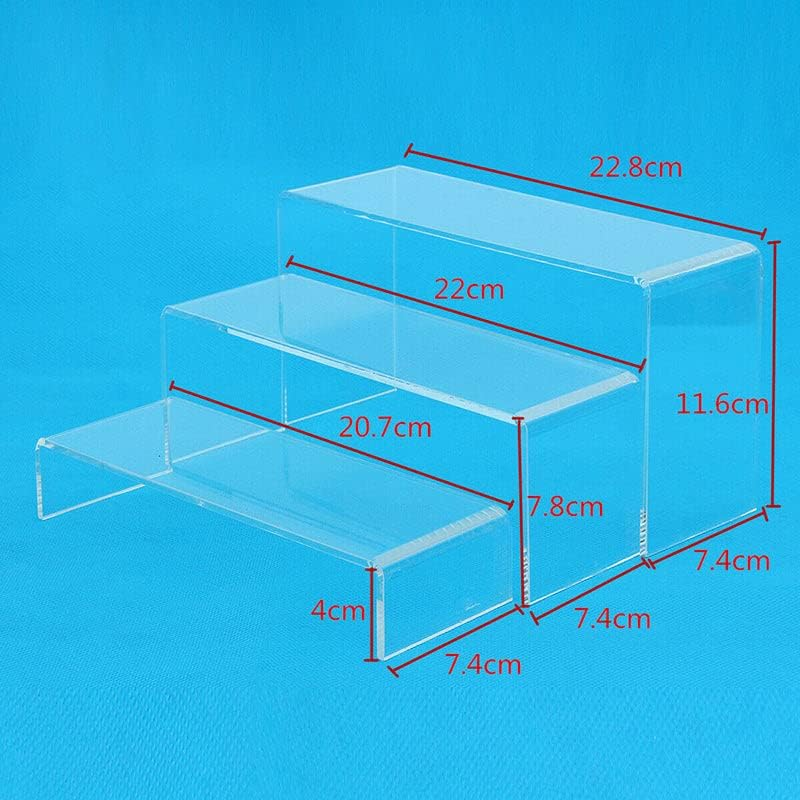 AIMALL 3Pcs Transparent Acrylic Shoes Display Stand Jewellery Rack Organiser, Durable and Clear, for Retail and Home Use image number 3