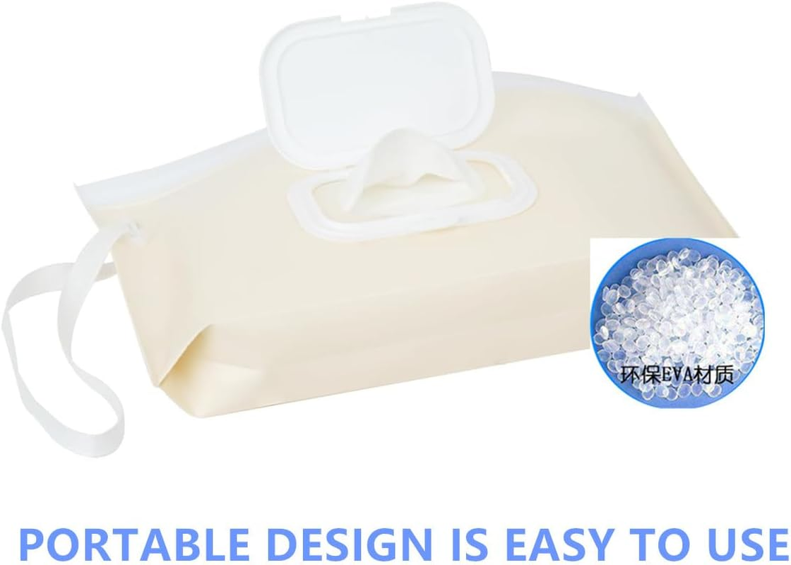 3-Pack Wipes Dispenser Wipes Bag, Portable Refillable Dispenser Box,Travel Camping Hiking image number 6