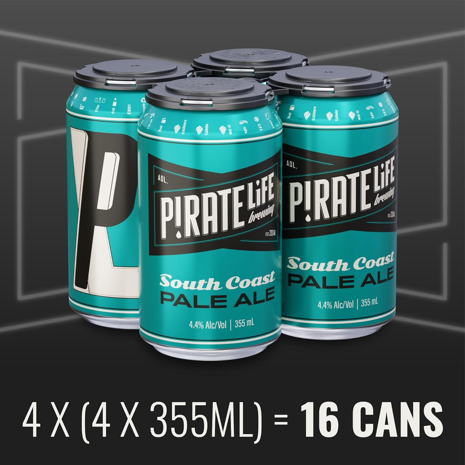 Pirate Life South Coast Pale Ale, Premium Australian Beer, Tropical & Light Bodied, 4.4% ABV, 355Ml (Case of 16 Cans) image number 5