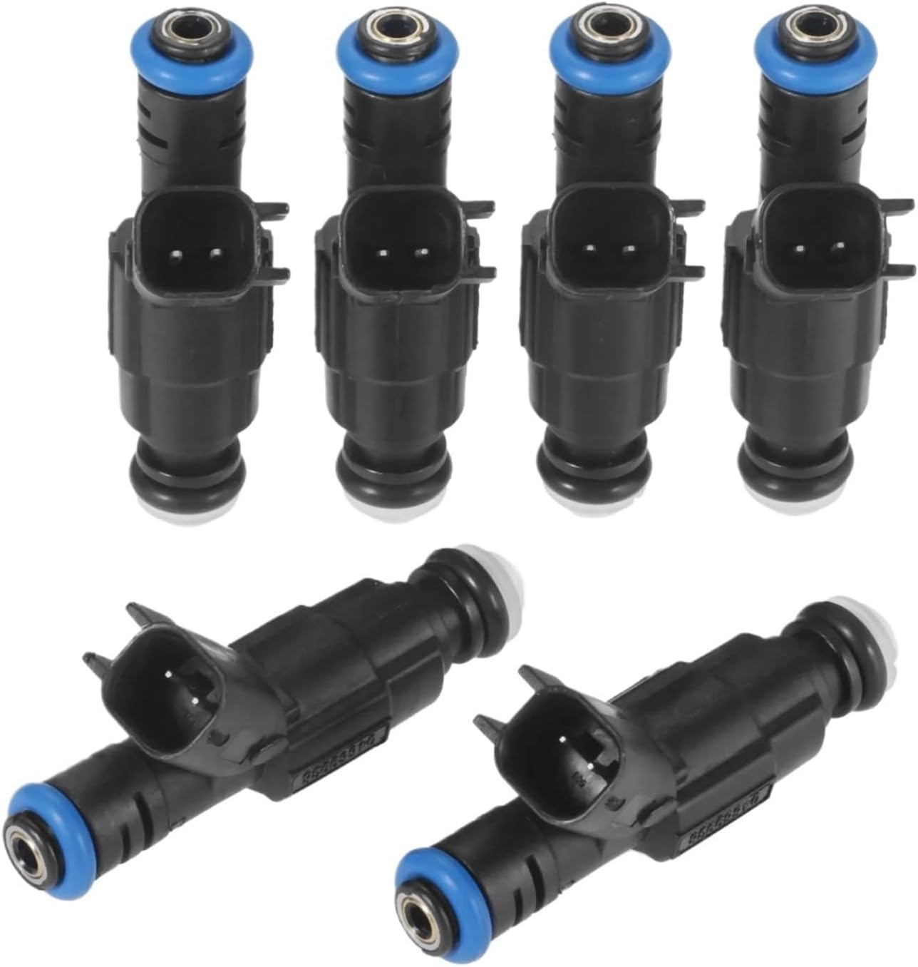 6Pcs Fuel Injectors 4 Hole 0280155784 Compatible with Jeep Cherokee Grand Cherokee Wrangler 4.0L Compatible with Dodge Ram 1500 2500/3500 Van 5.2L 1999-2004 image number 4