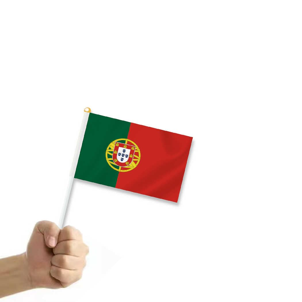 10 PCS Portugal Handheld Small Flag, Portuguese Hand Held Mini Decor Decoration Banner image number 3