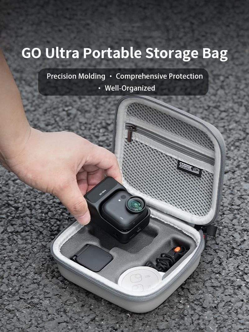 Cochanvie Hard Shell Case for Insta 360 GO Ultra - Protective Carrying Bag for Action Camera & Accessories | Vlogging Travel Storage image number 3