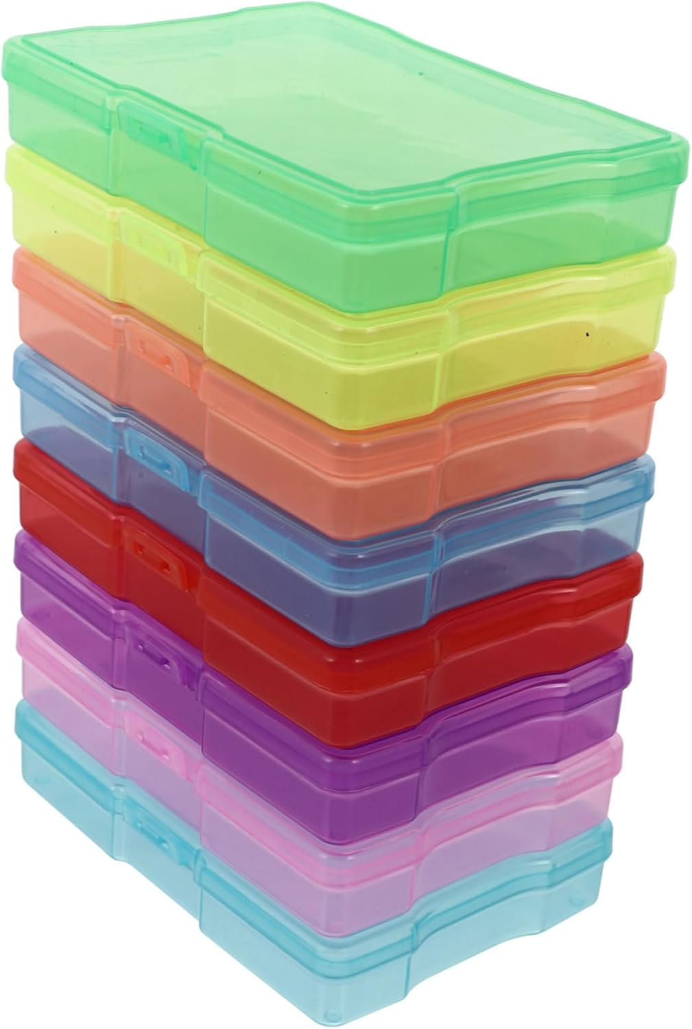 Uonlytech 8Pcs Photo Storage Box for Photos Holding Case Household Jewelry Box in Plastic Material for Organiser Needs