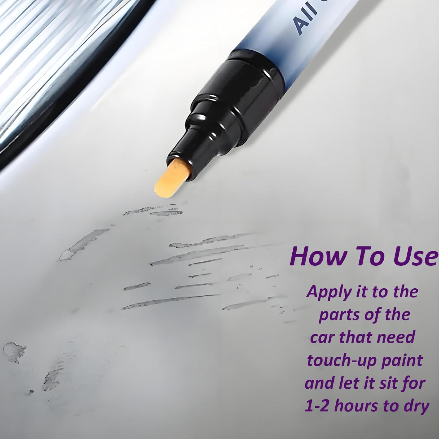 Yeanifeana All Cars Magic Pen, Car Scratch Repair Pen, Magic Pen for Quick Fix Scratches & Paint Damage, Easy to Use Scratch Remover for All Car Colors, Automotive Touch up Paint Pen image number 5