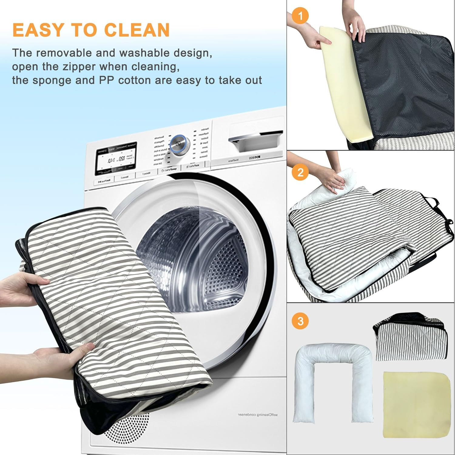 Dog Car Seat for Small Medium Dogs, Pet Safety Booster Seat, Dog Seat Travel Bed with Safety Leash, Sofa Pet Bed,Disassembled for Easy,17.7In*17.7In*24In (L) image number 5