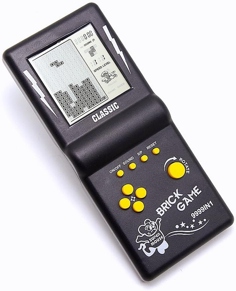 CZT New Large Screen Brick Game Console Classic Nostalgic Puzzle Built-In 23 Games Speed/Difficulty Adjustable Powered by 2 AA Batteries(Not Included) Best Gift (Black) image number 6