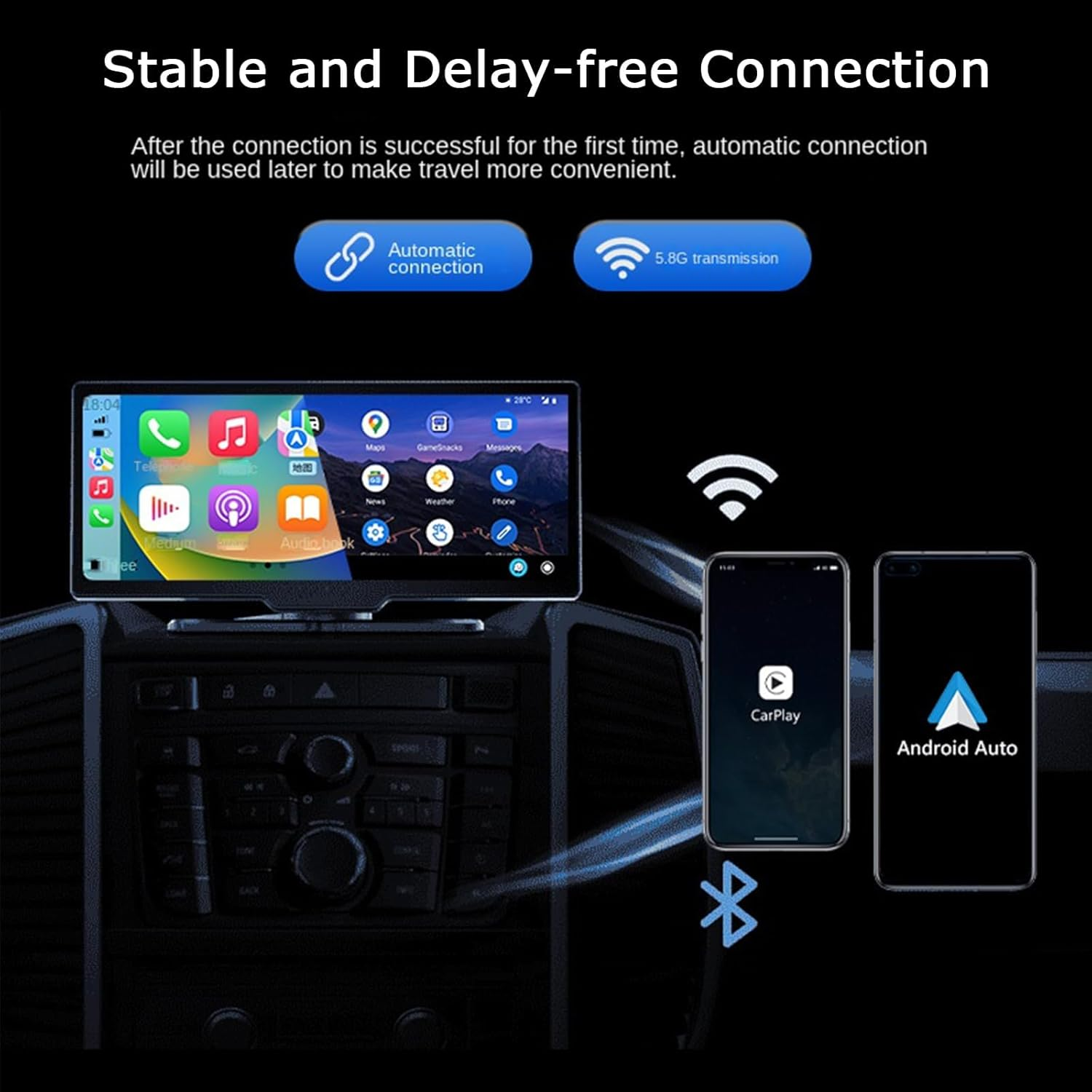 2026 New Wireless Carplay Adapter for Iphone & Android, Converts Wired Carplay to Wireless, Compact USB A/C Plug & Play Dongle, Compatible with Ios 10+, Android 11+, and Cars 2016+ image number 3