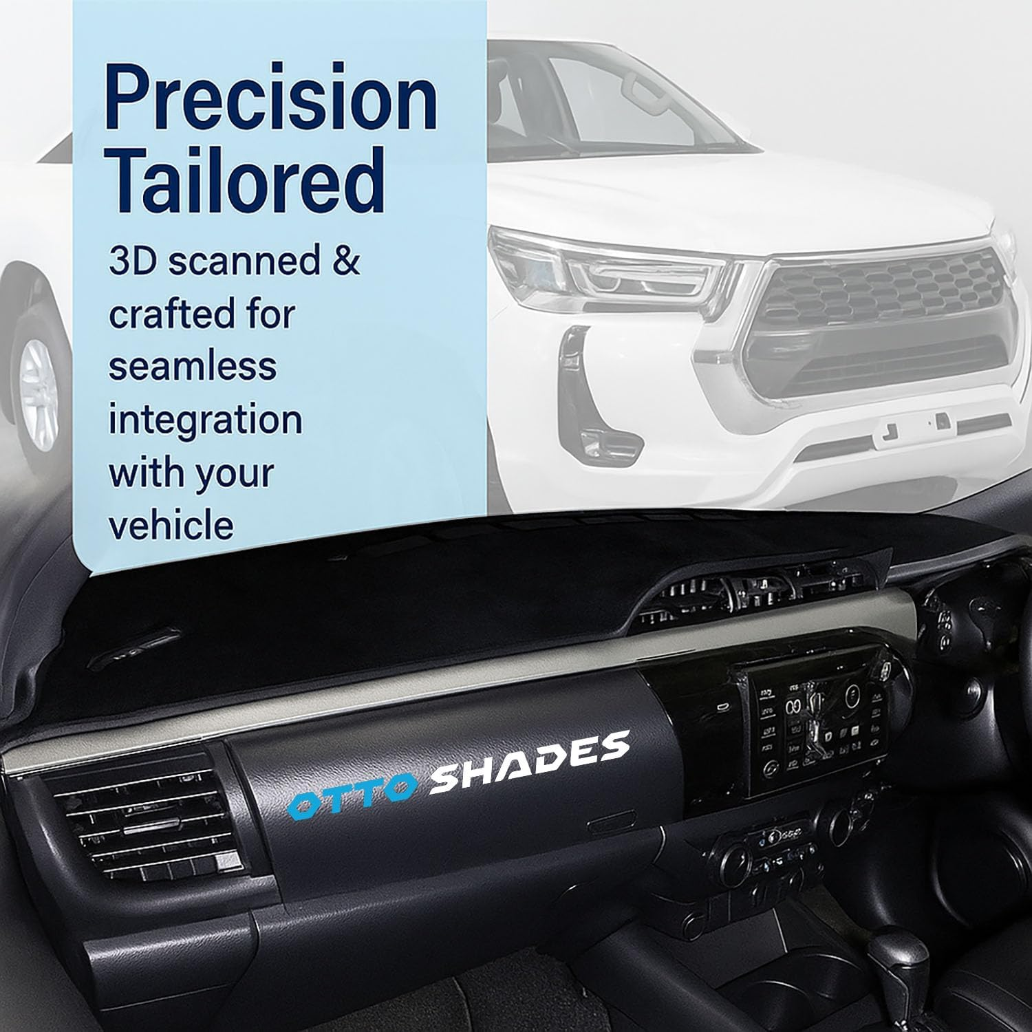 Dash Mat for Toyota Hilux 2015-2025 Luxury Suede Non-Slip Dashboard Cover Pad Interior Accessories image number 1