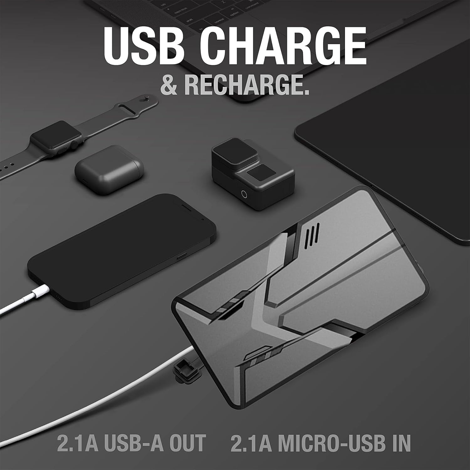 Maiosfy Car Jump Starter 30000Mah Power Bank Portable Battery Pack Starting Device with Smart Clip Protection Emergency Auto Booster for Vehicles SUV 7L Gasoline & 5.5L Diesel (Blue, Standard Size)