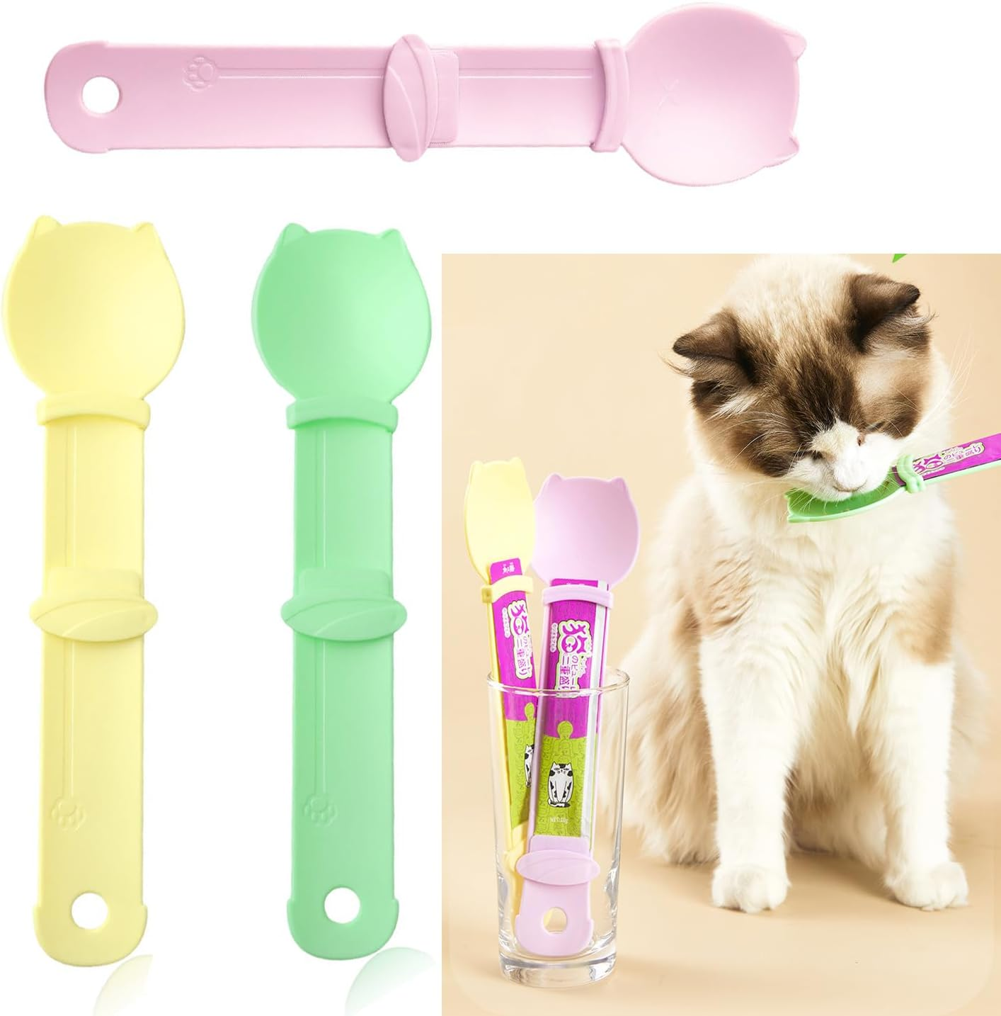 3-In-1 Cat Feeder - Multi-Functional Spoon & Strip Feeder for Wet Food & Liquid Snacks image number 6