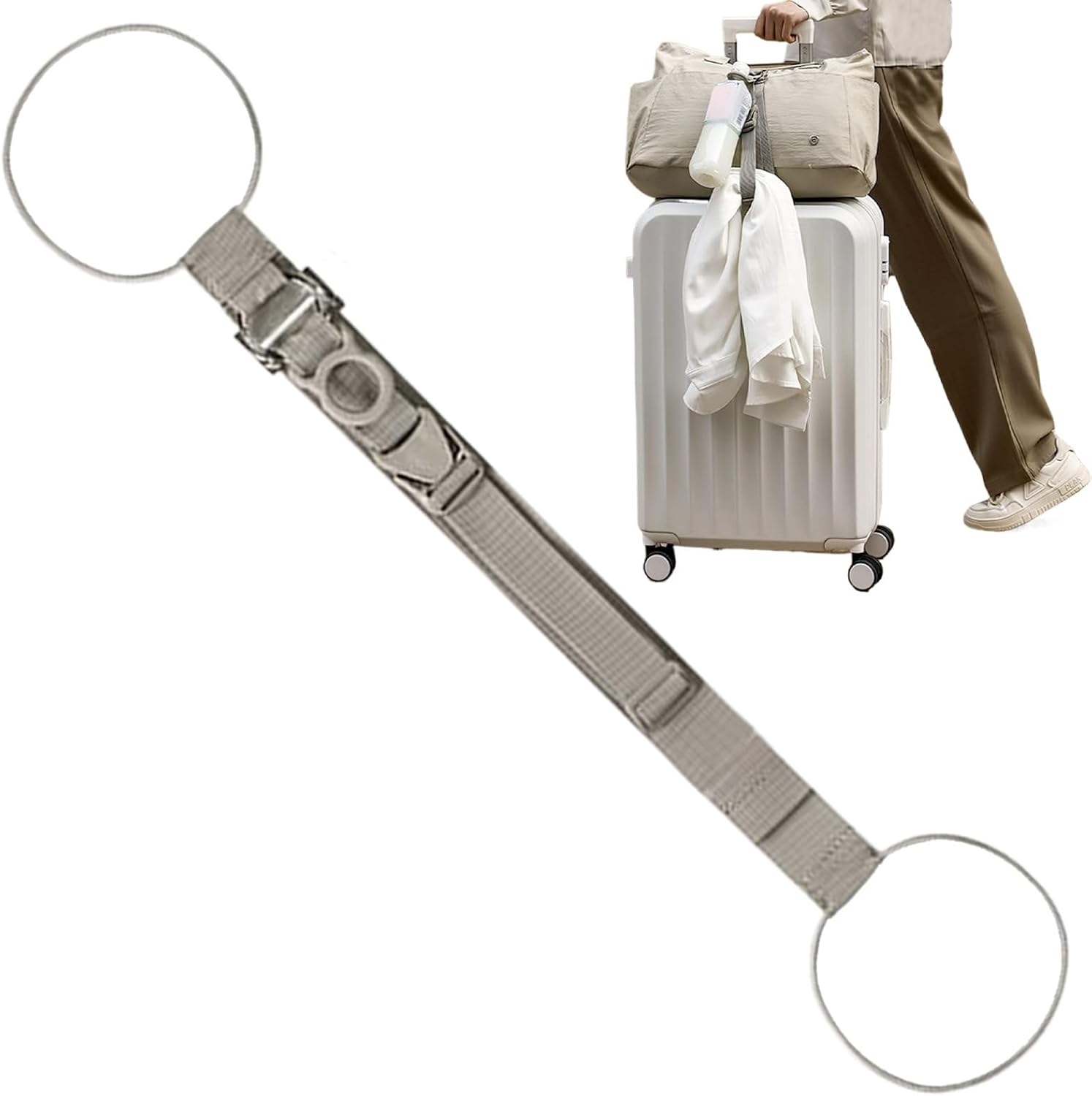 Luggage Straps, Elastic Travel Suitcase Belts, Wear-Resistant Anti-Theft Design, Adjustable Sturdy Fasteners, Multifunctional Packing Tools, Ideal for Business Trips, Family Vacations image number 3