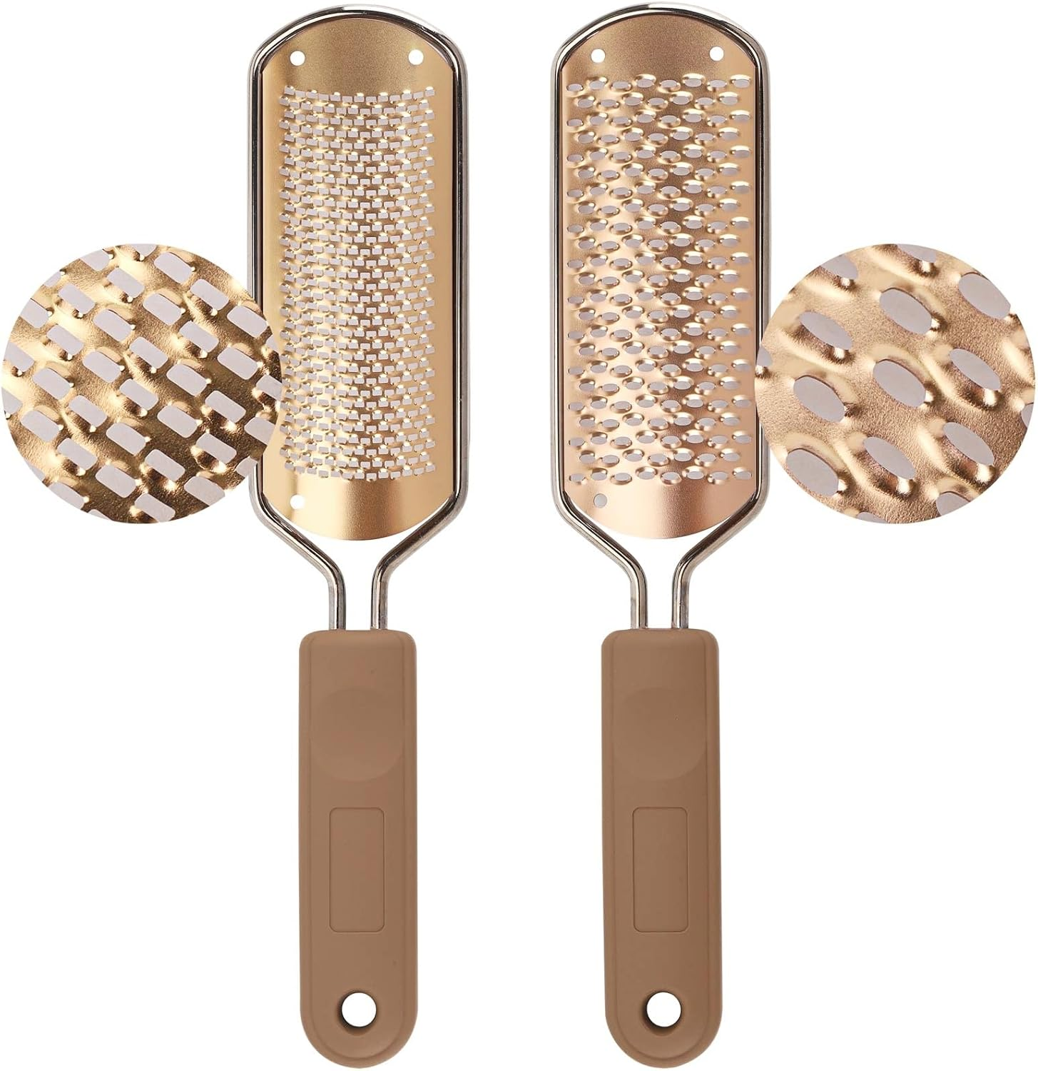 2 Pack Foot File & Rasp Callus Remover - Stainless Steel Coarse & Fine Scraper for Dry/Wet Feet, Professional Dead Skin Scrubber & Cracked Heel Care image number 5