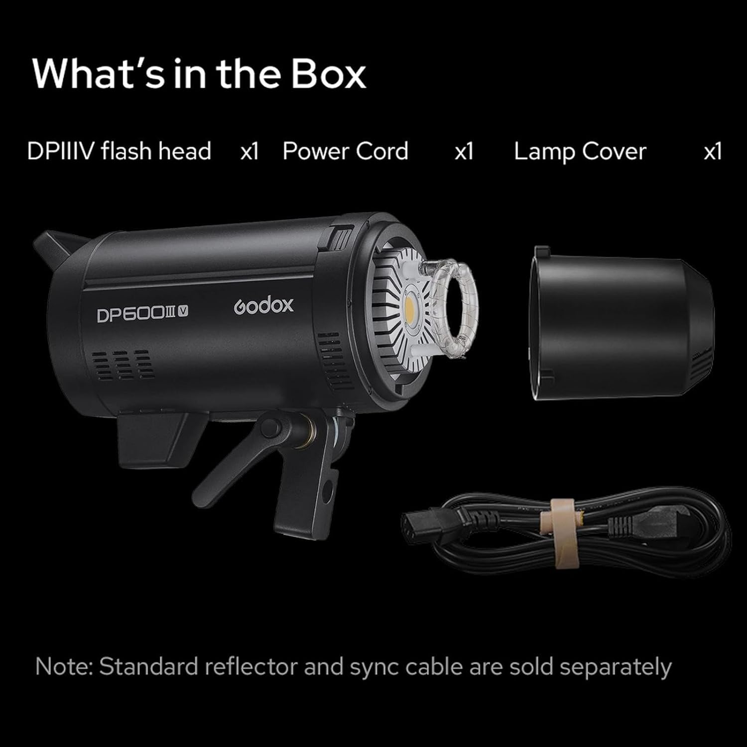 Godox DP600III-V DP600IIIV 600Ws Professional Studio Strobe Flash Light,Gn106 0.1-1S Recycle Time,2.4G X System,Bowens Mount W/30W LED Modeling Lamp for Wedding,Portrait,Fashion,Product Photography