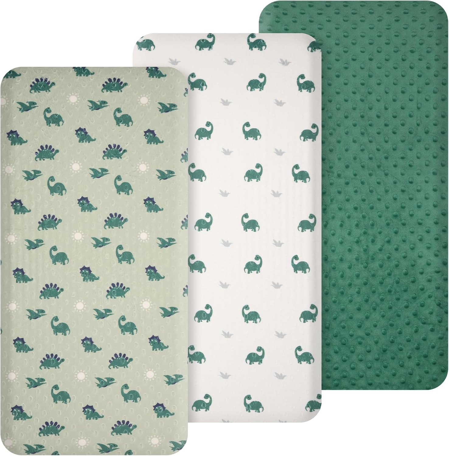 Changing Pad Covers 3Pack, Changing Pad Sheets, Soft Breathable Changing Pad Sheets, for Unisex Baby Girls and Boys, for Home Kid Use (Green)