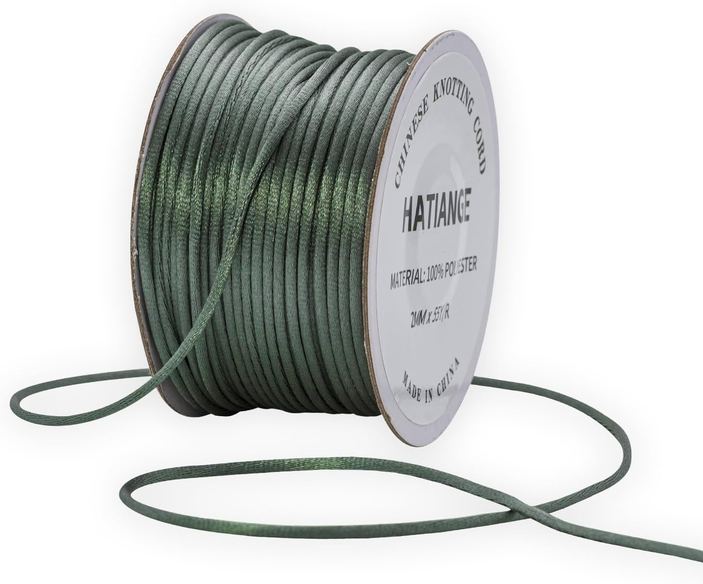 2Mm Black Satin Rattail Cord String for Jewelry Making Bracelet Necklaces Beading Thread Macrame Chinese Knot Craft -50Meters image number 2