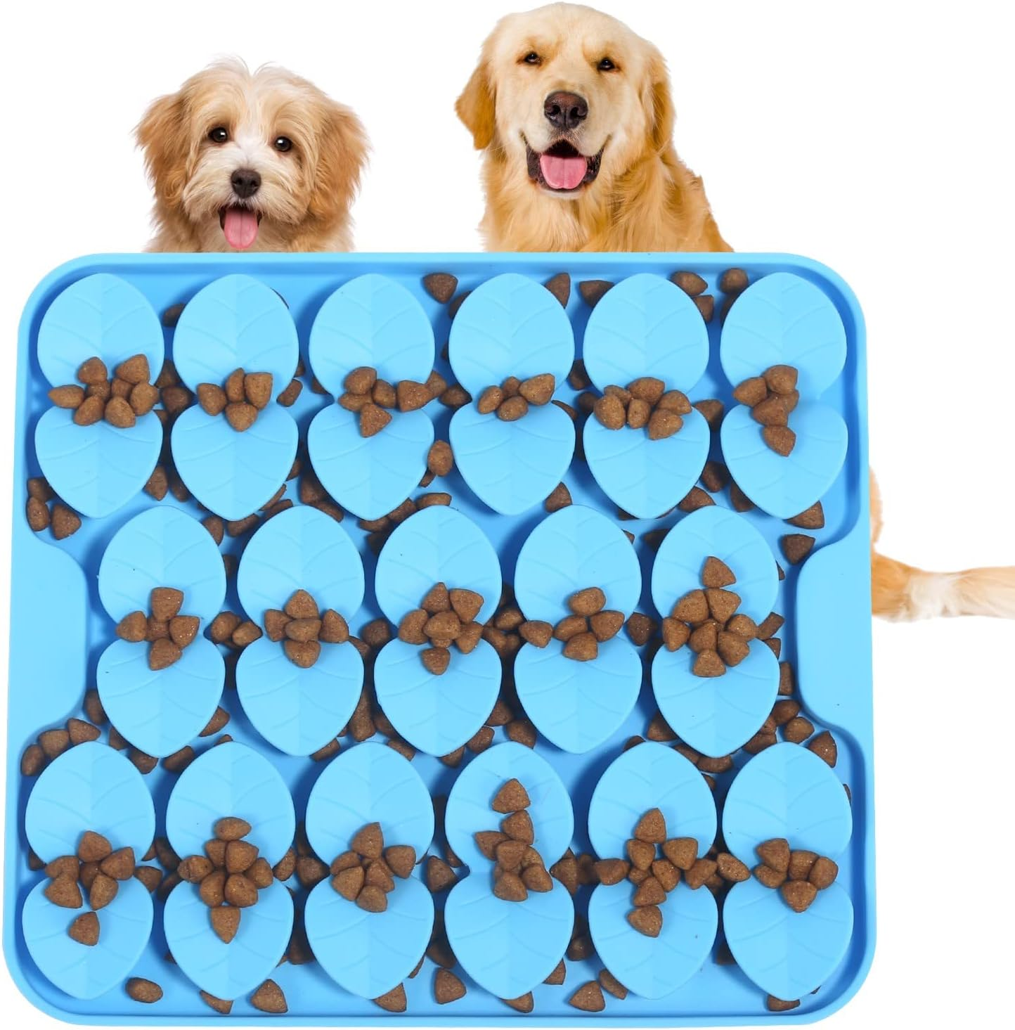 VOOWO Snuffle Mat for Dogs, Silicone Snuffle Mat Lick Mat for Dogs, Slow Feeder Dog Bowl, Dog Lick Mat, Dog Feeding Mat Slow Feeder Sniff Mat for Small Medium and Large Dogs (Blue, Small) image number 4