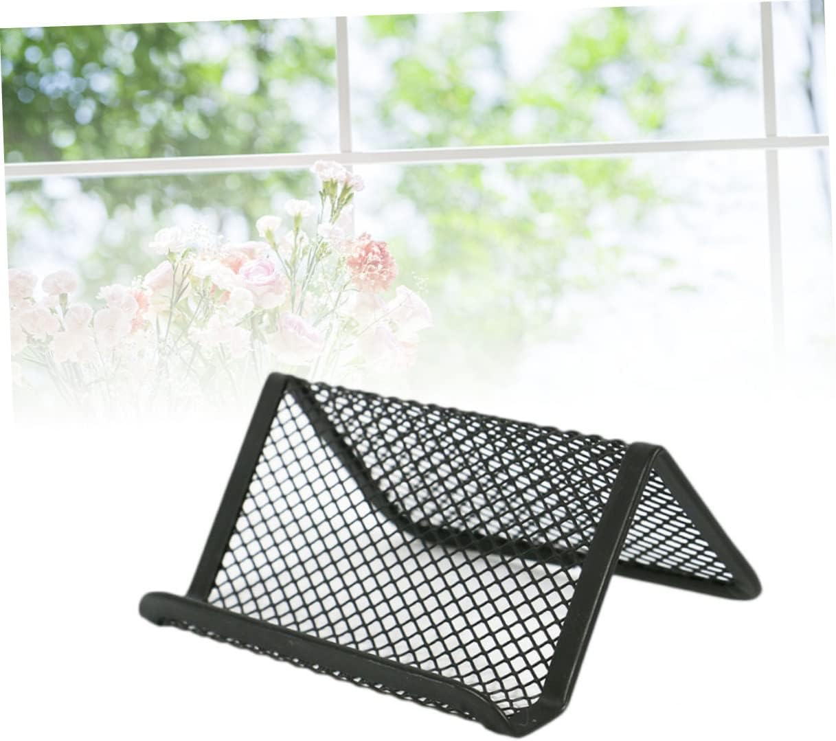 Ciieeo 4Pcs Portable Display Stand Metal Mesh Office Shelf Desk Storage for Accessories for Business Cards Holder and Pen Holder Desk in Home Office image number 2
