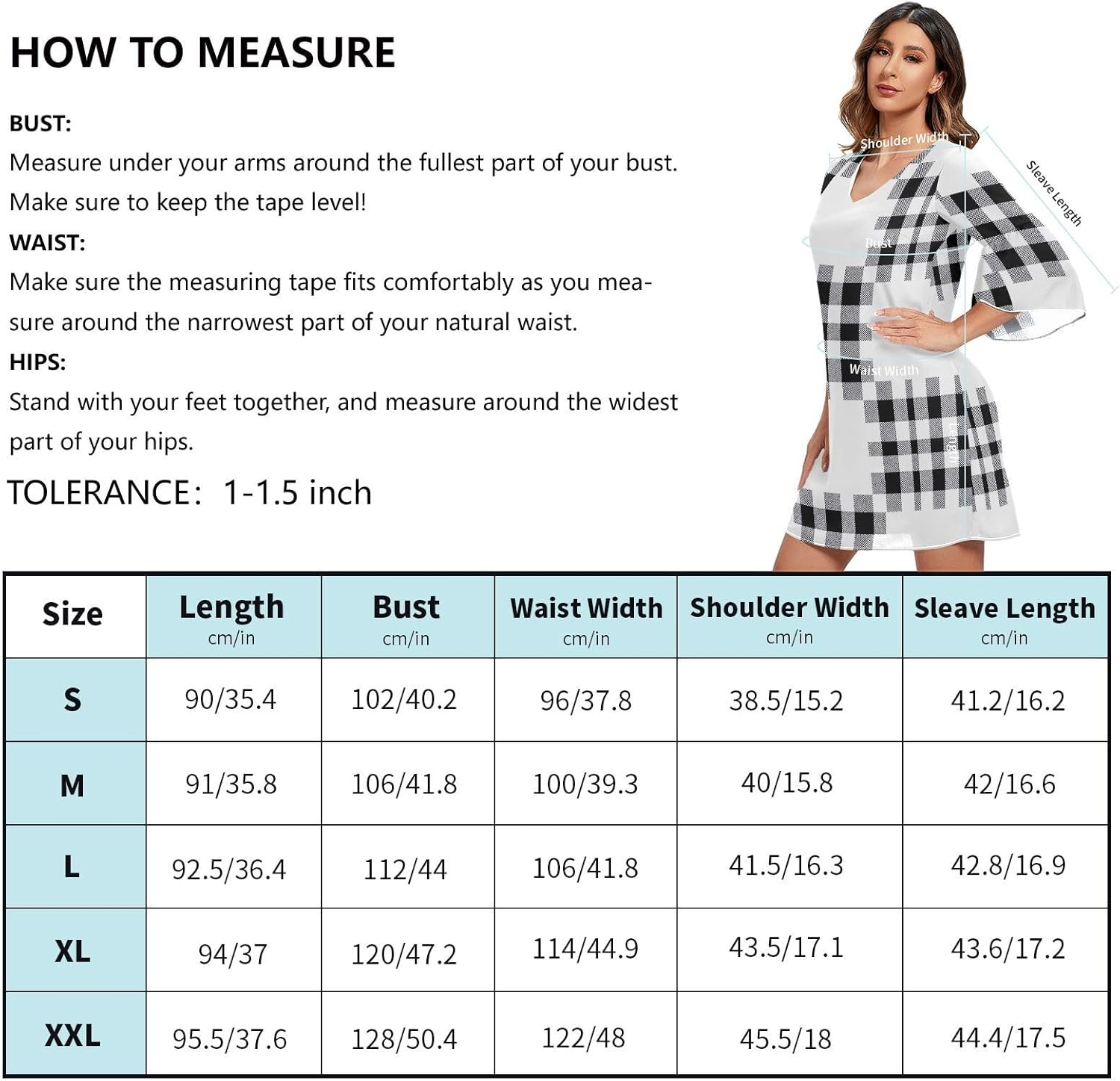 Buffalo Plaid V Line Dress Printed Maternity Dress Party image number 5