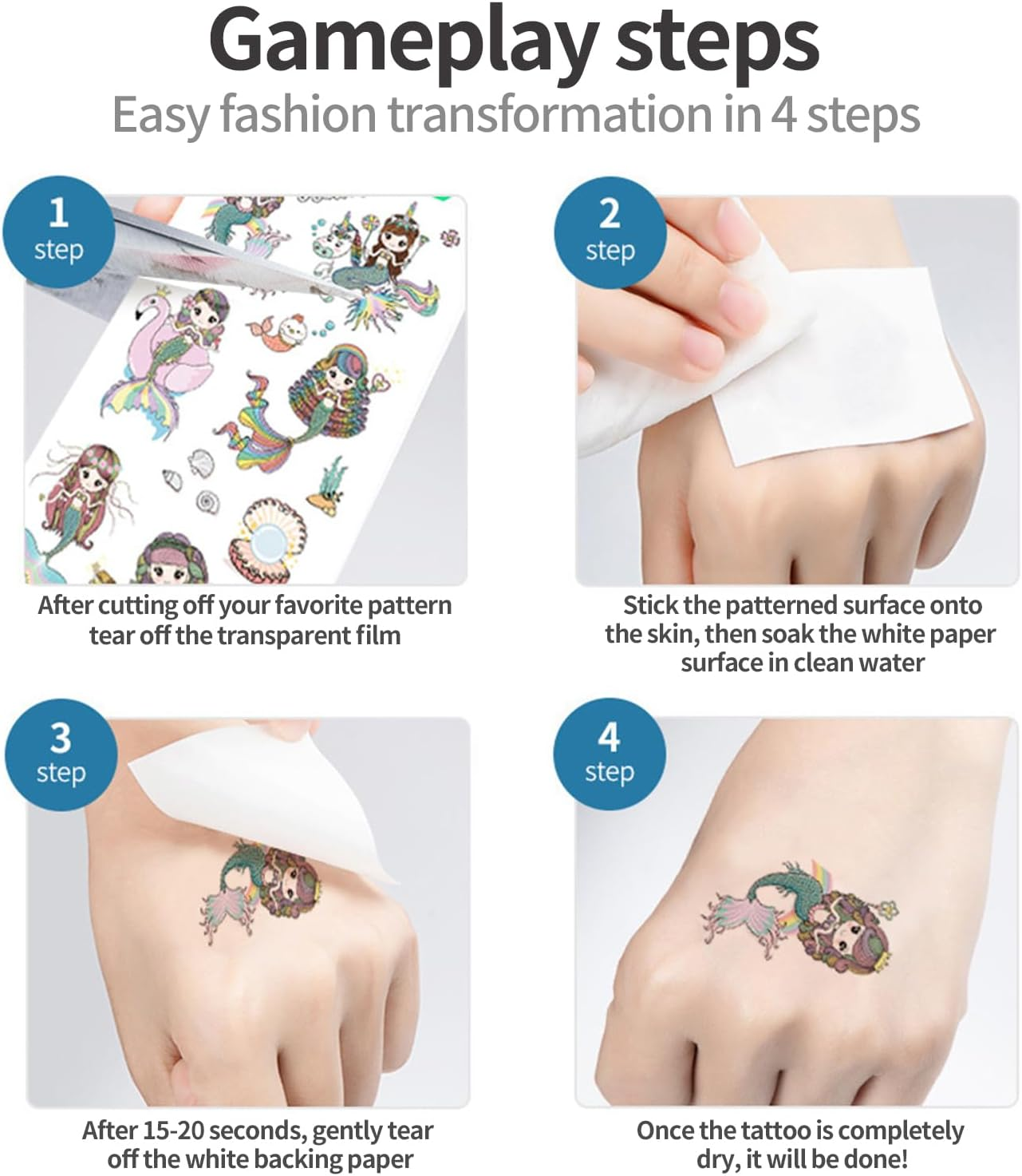 Shalve Pirate Temporary Tattoos Waterproof Fake Tattoos Stickers Color and Black and White Gift Idea Fillers Birthday Party Favour Supplies School Prizes Rewards Holiday D&eacute;cor Classroom Rewards image number 2