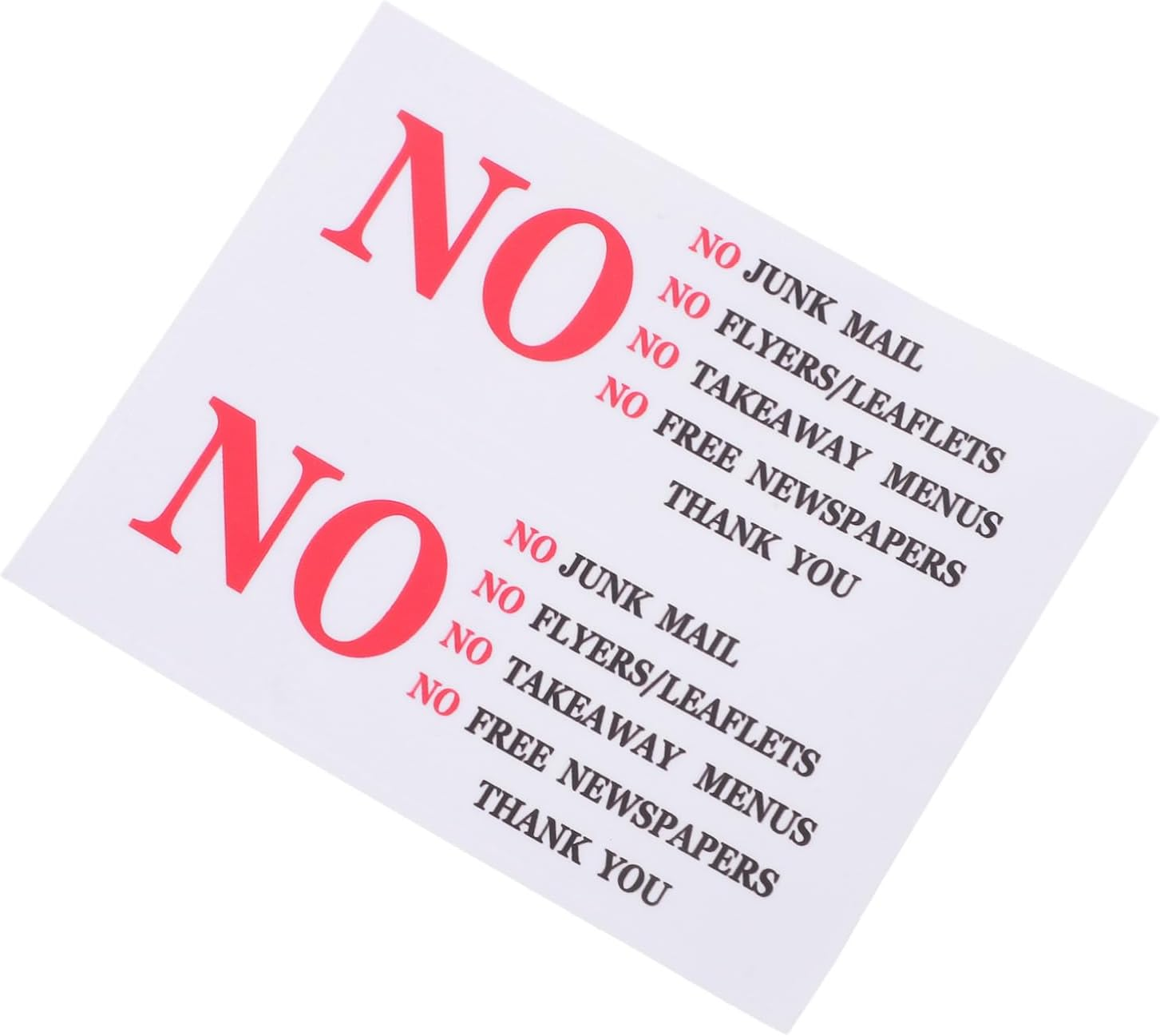HOMSFOU 2Pcs Mailbox Stickers Signs No Junk Mail Sticker for Mailbox Non-Adhesive Mailbox Sign Quality Warning Sticker Self-Adhesive Mailbox Sticker Mailbox Protection Sticker Red PVC image number 6