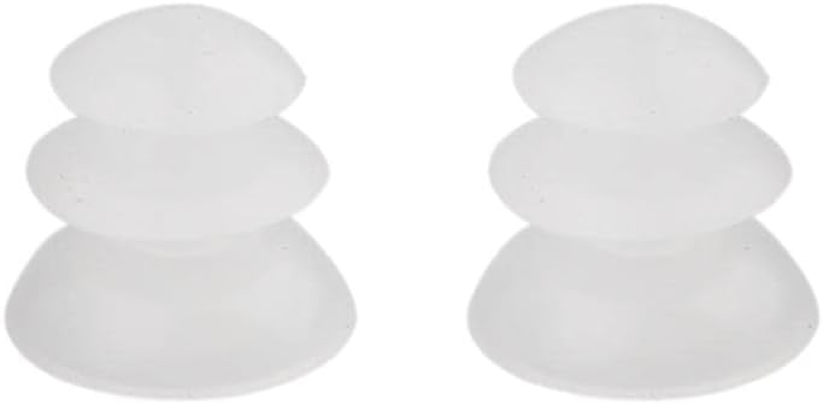 Eigell Waterproof 3.5Mm Stereo Earphone 3-Layer Earplugs Earbuds for Swimming, White