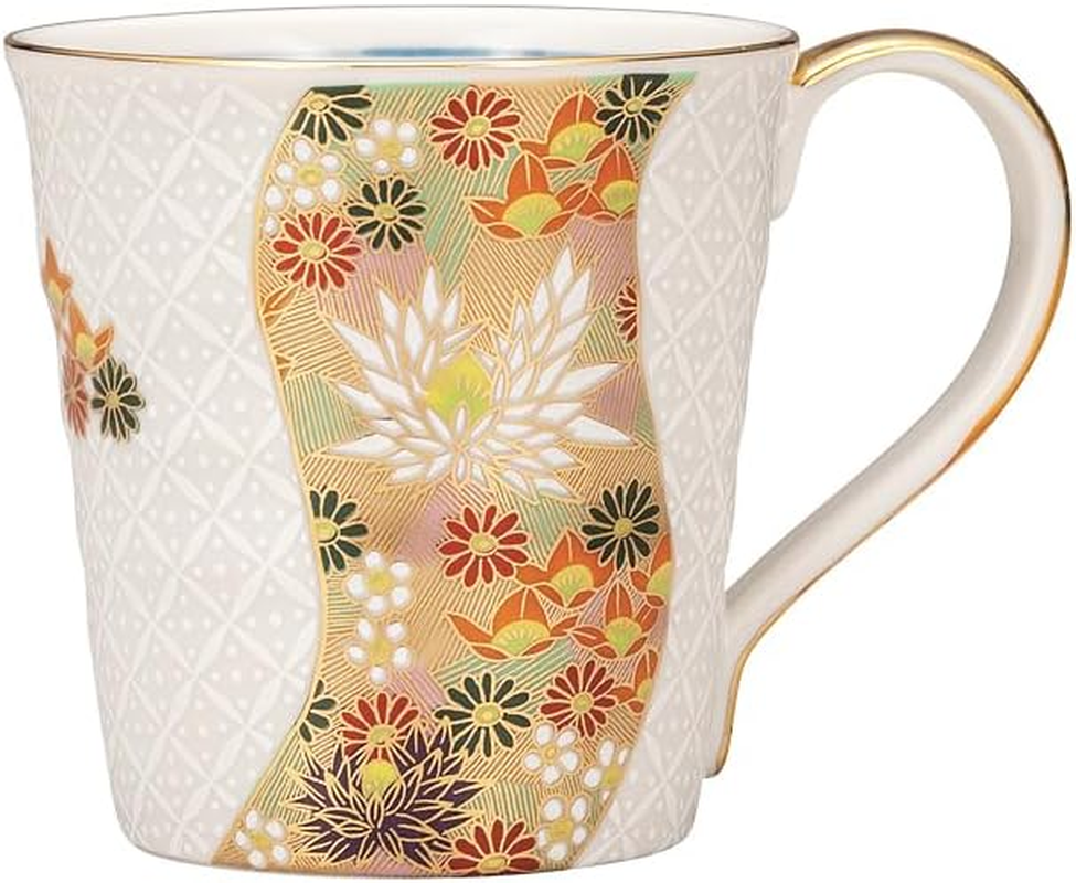 Kutani Yakiwataya Mug & Cloisonne Gold Flower Pot K9-969