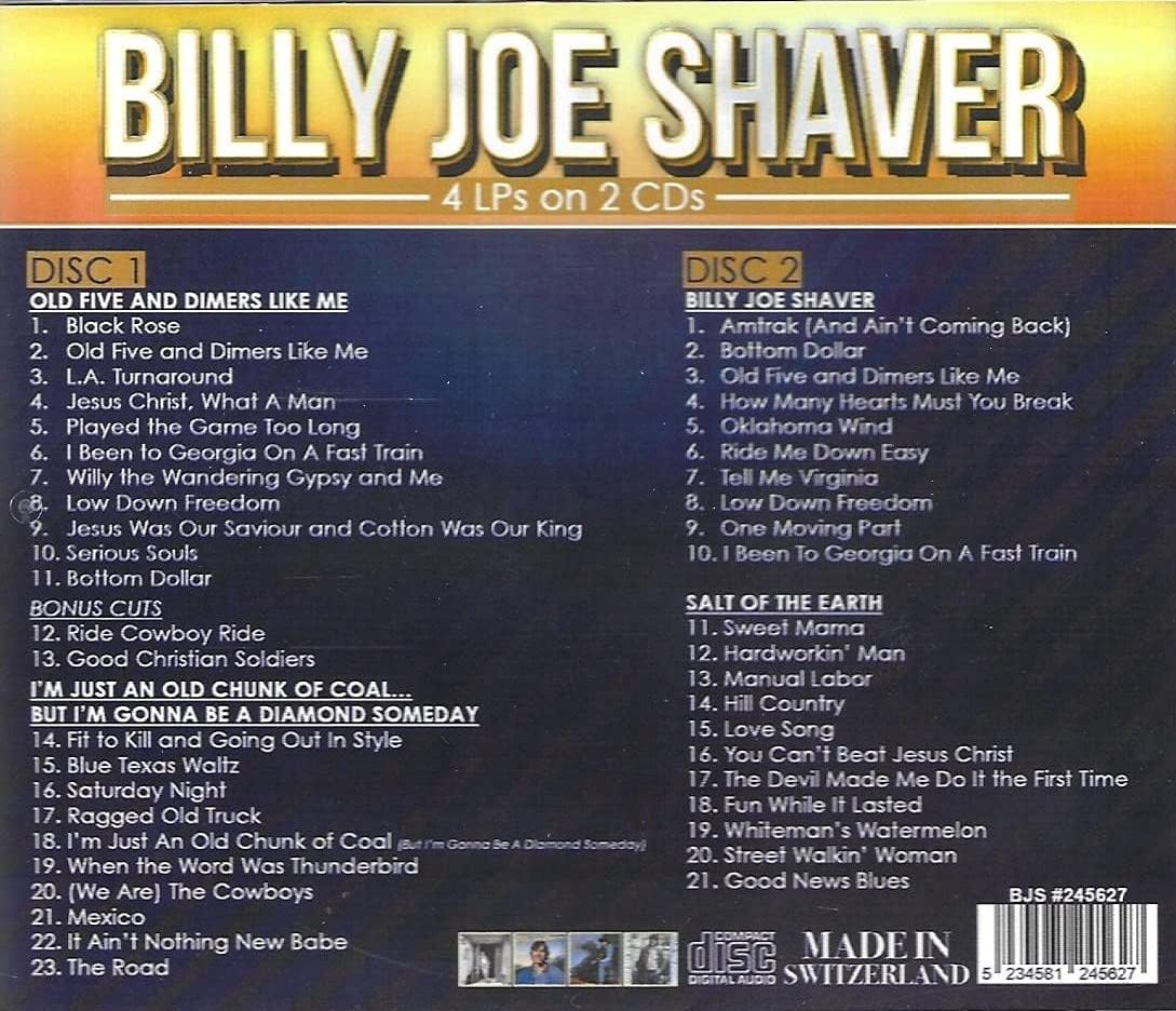 Old 5 & Dimers like Me / I'M Just an Old Chunk of Coal / Billy Joe Shaver / Salt of the Earth (2Cd)