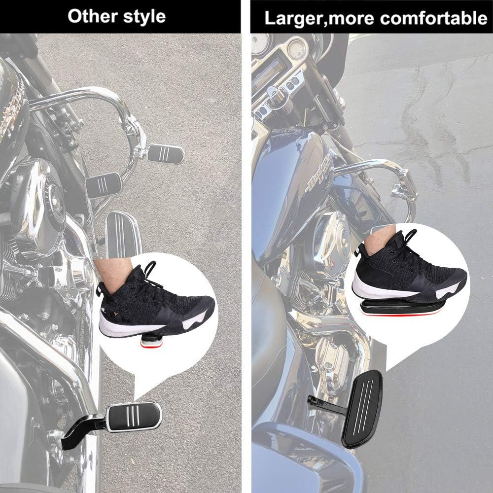 ISSYAUTO Passenger Floorboards with Mount Bracket Kits for Road Glide Street Glide Road King Electra Glide 1993-2023 Black Footboards image number 6