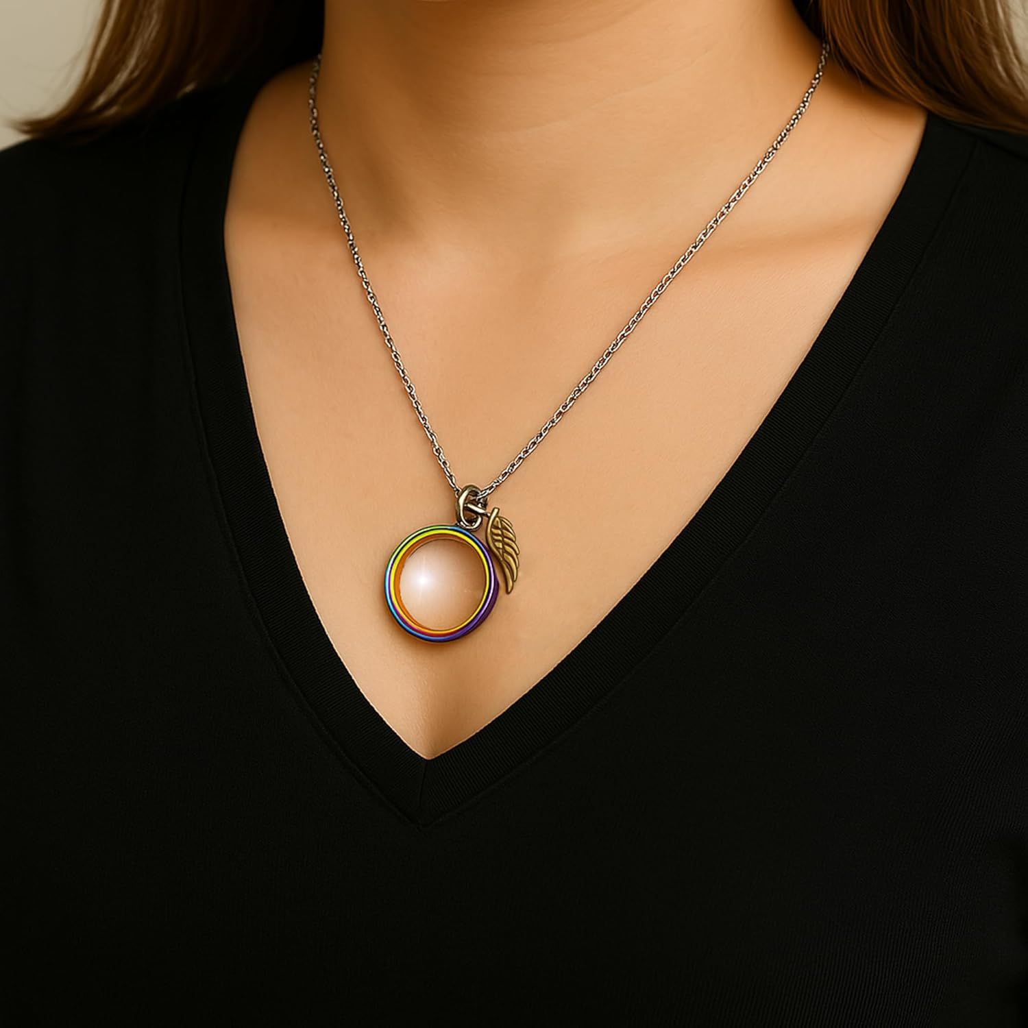 Pet Fur Memorial Necklace, Pet Urn Pendant Necklace, Glass Silver Necklace Memorial Jewelry for Dog Cat Hair image number 3