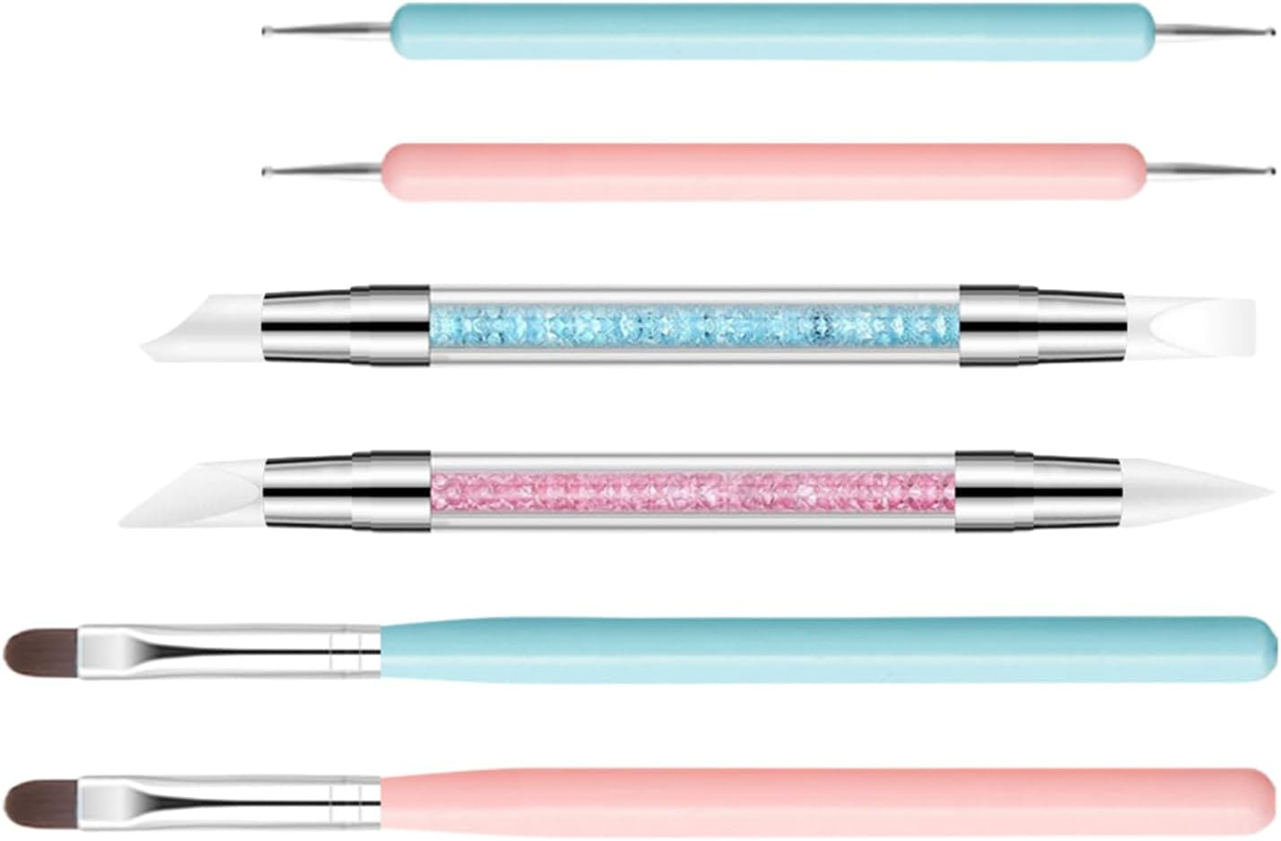 Silicone Nail Tool | Silicone Nail Dotting Tools Nail Brush - Detail Gel Sculpture Manicure Kit Liner Brush for Salon Home Travel image number 4