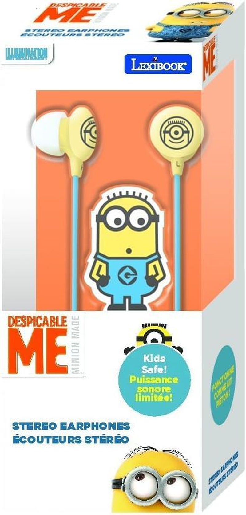 Despicable Me Minion Stereo Headphones with 3D Cable Holder image number 1