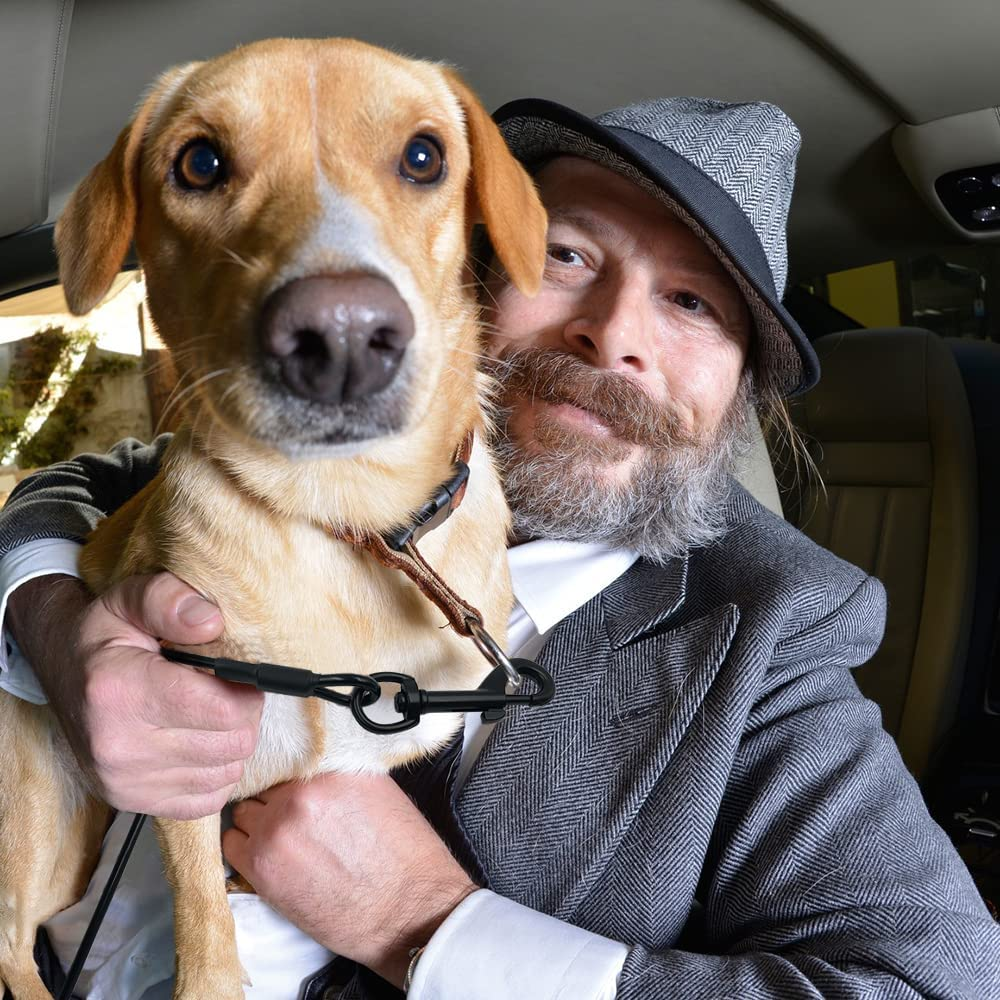 Sonku Dog Seat Belt Harness for Car, Dog Wire Leash Safety Restraint Chew-Proof Dog Car Seat Belt Restraint image number 1