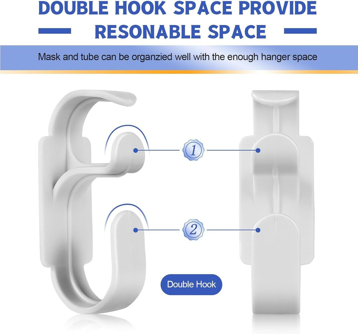 4 Piece Accessories for CPAP Hose,Hose Hanger and Cleaning Brush for CPAP Mask,Tubing Holder Organize Cleaning Set,7 Feet Flexible + 7 Inches Handy Steel Wire Brush image number 4