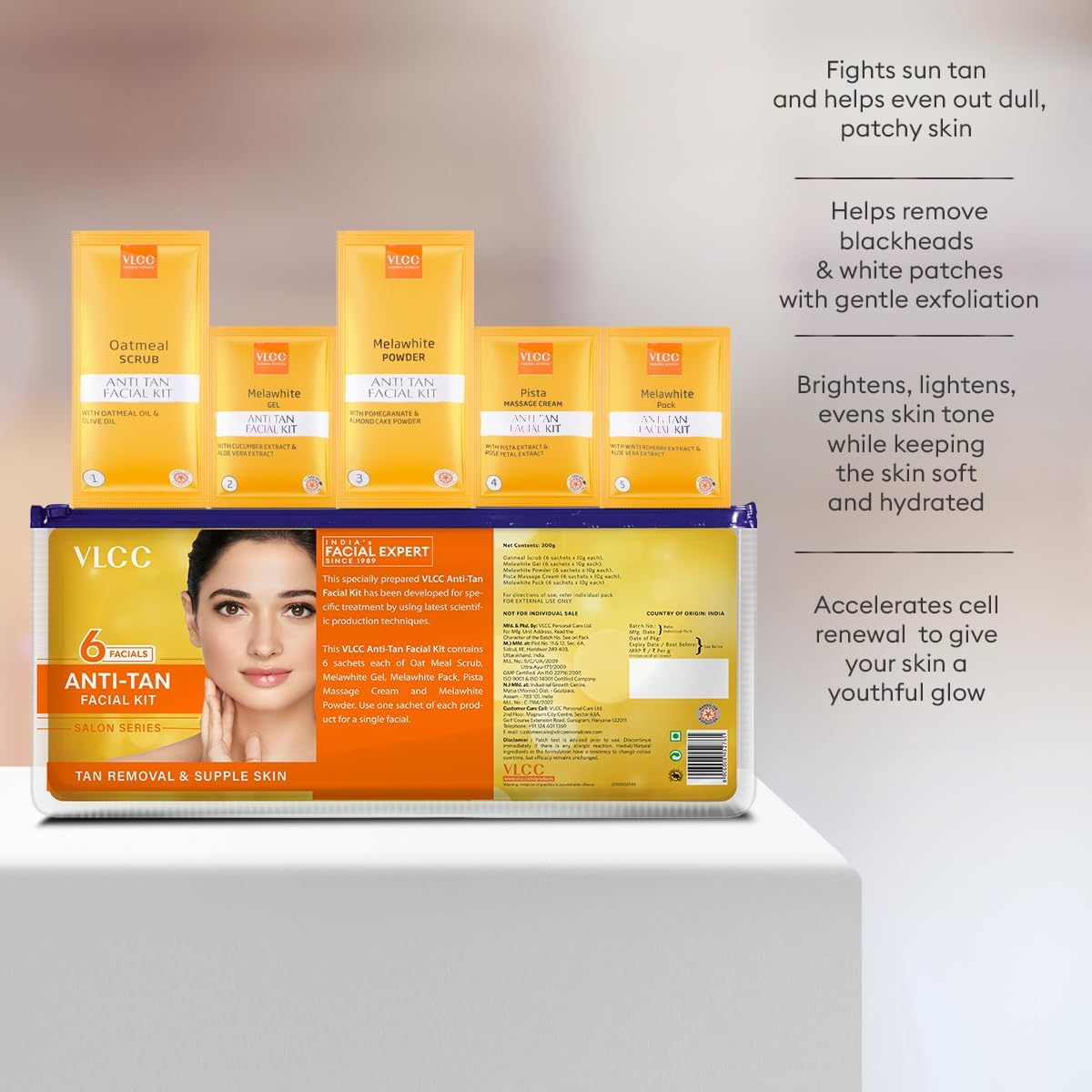 Vlcc Salon Series Anti-Tan Facial Kit image number 4