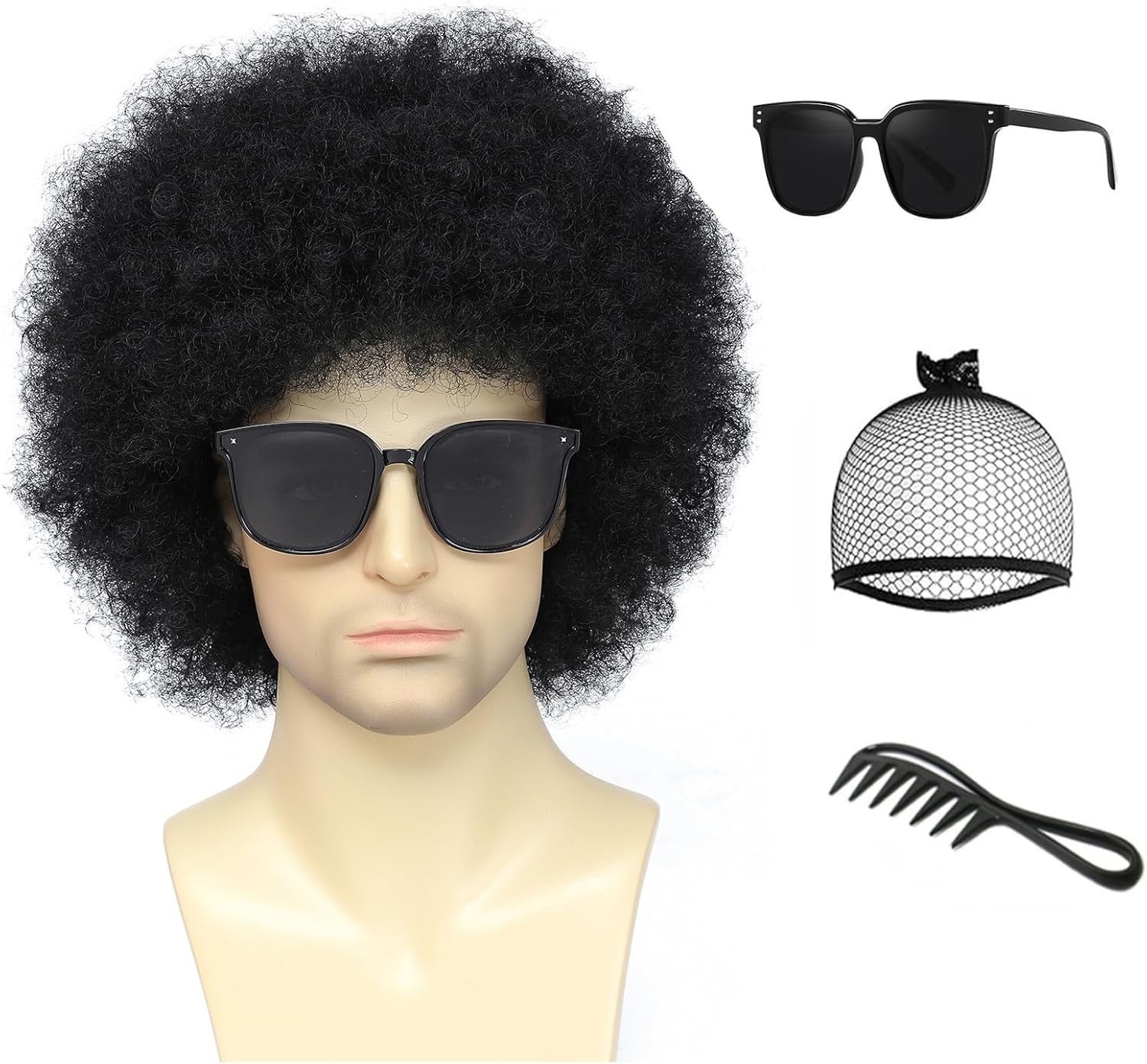 Colonial Judge Wig, Long Wave Wig for Women Men, Halloween Costume Wig, Anime Cosplay Wig, White (White)