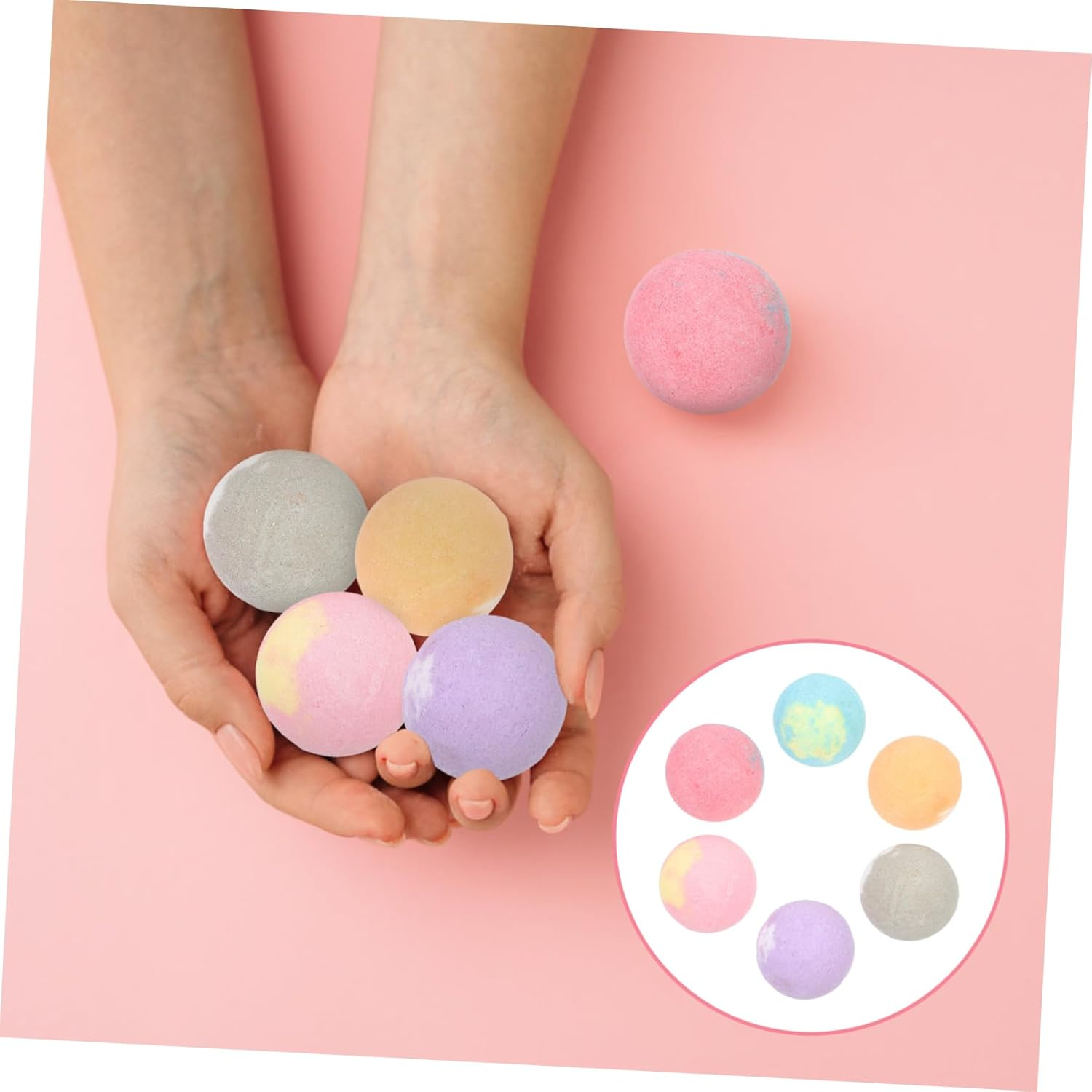 Healeved Portable Foot Soak Balls 6Pcs Mixed Essential Oil Bath Household Foot Bath Multi-Function Bath Balls For