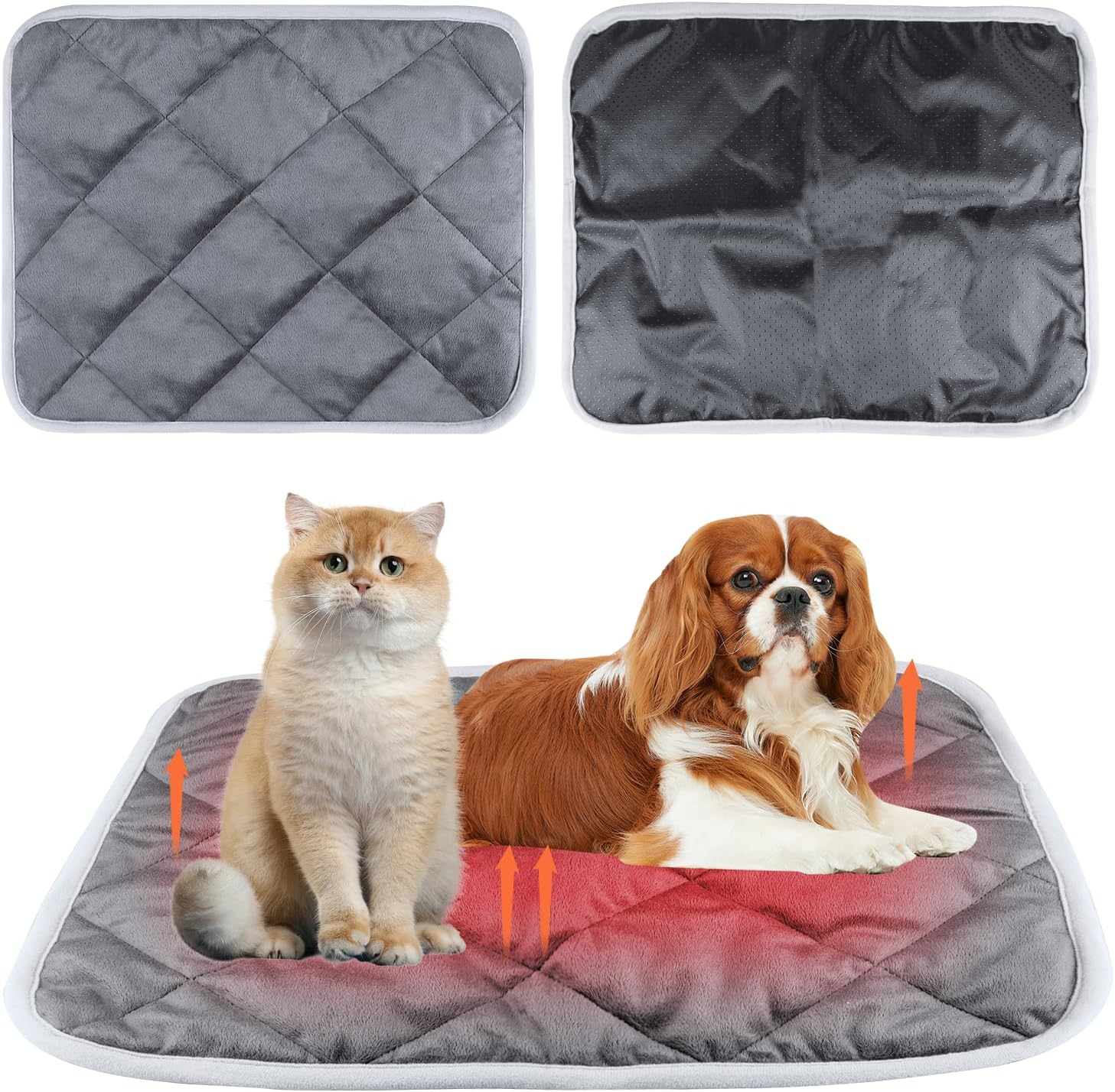 NACOCO Self Warming Cat Bed- Ultra Soft Cat Dog Indoor Pet Pad Winter Machine Washable Anti-Slip Pet Mat for Small Medium Dog (58 * 88Cm) image number 5