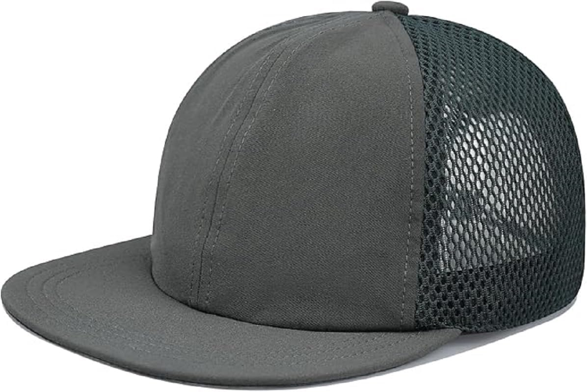 Lightweight Baseball Cap Mesh Back Breathable Flat Bill Trucker Cap Cooling Sport Caps Soft Top Running Hat Snapback image number 3