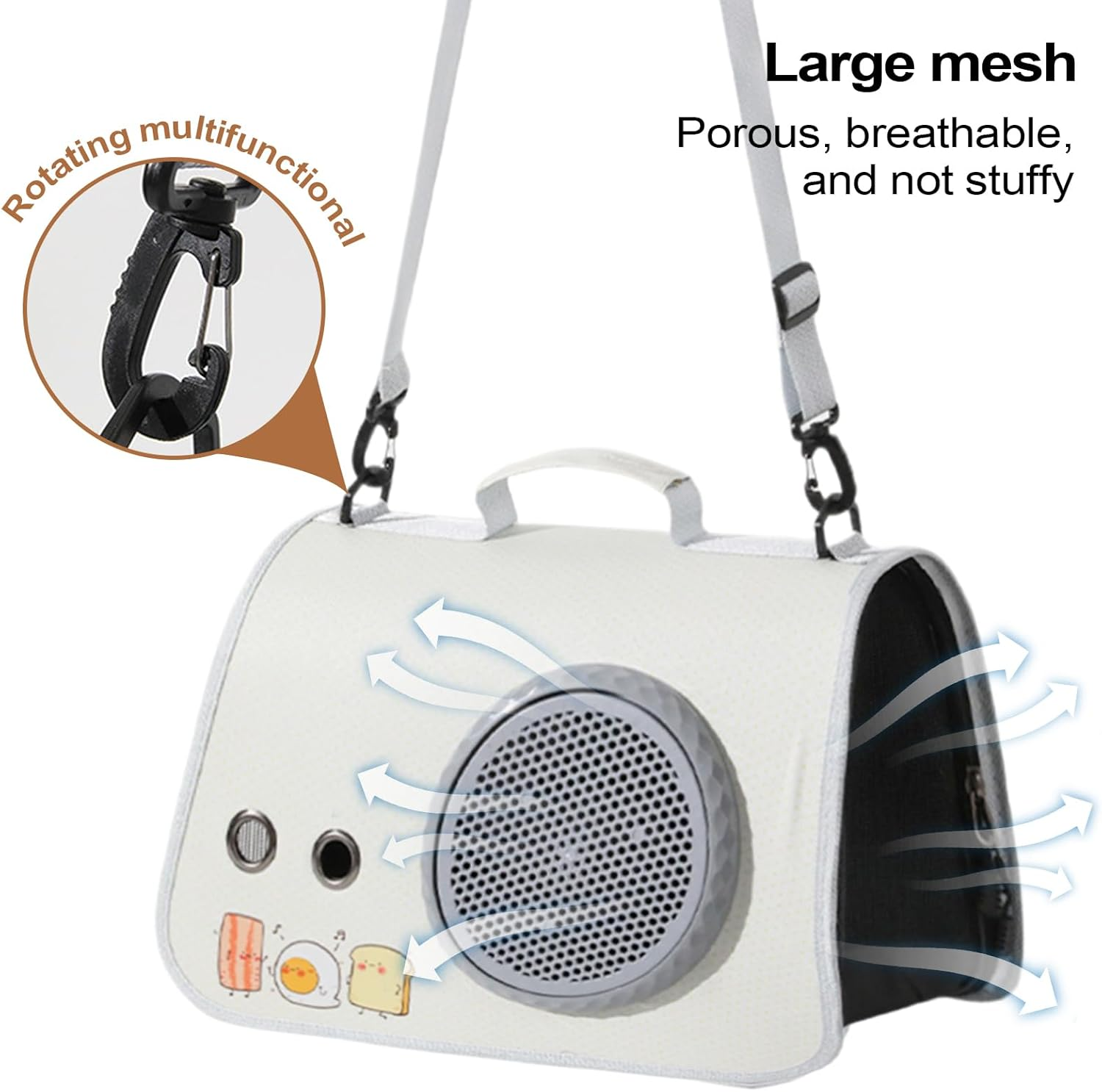 Cat Carrier | Travel Cat Carrier Shoulder Bag - Large Transport Animals Tote with Shoulder Strap Breathable for Adults Men Women Elderly Teens image number 5