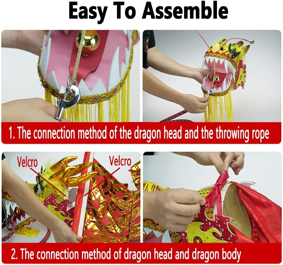 Dragon Ribbon Streamer Outdoor Flinging Colorful Dragon Dance Streamers, Sports Gymnastics Silk Spinning Swinging Cloth, Suitable for Parks, Squares, Festival Celebrations(C) image number 4