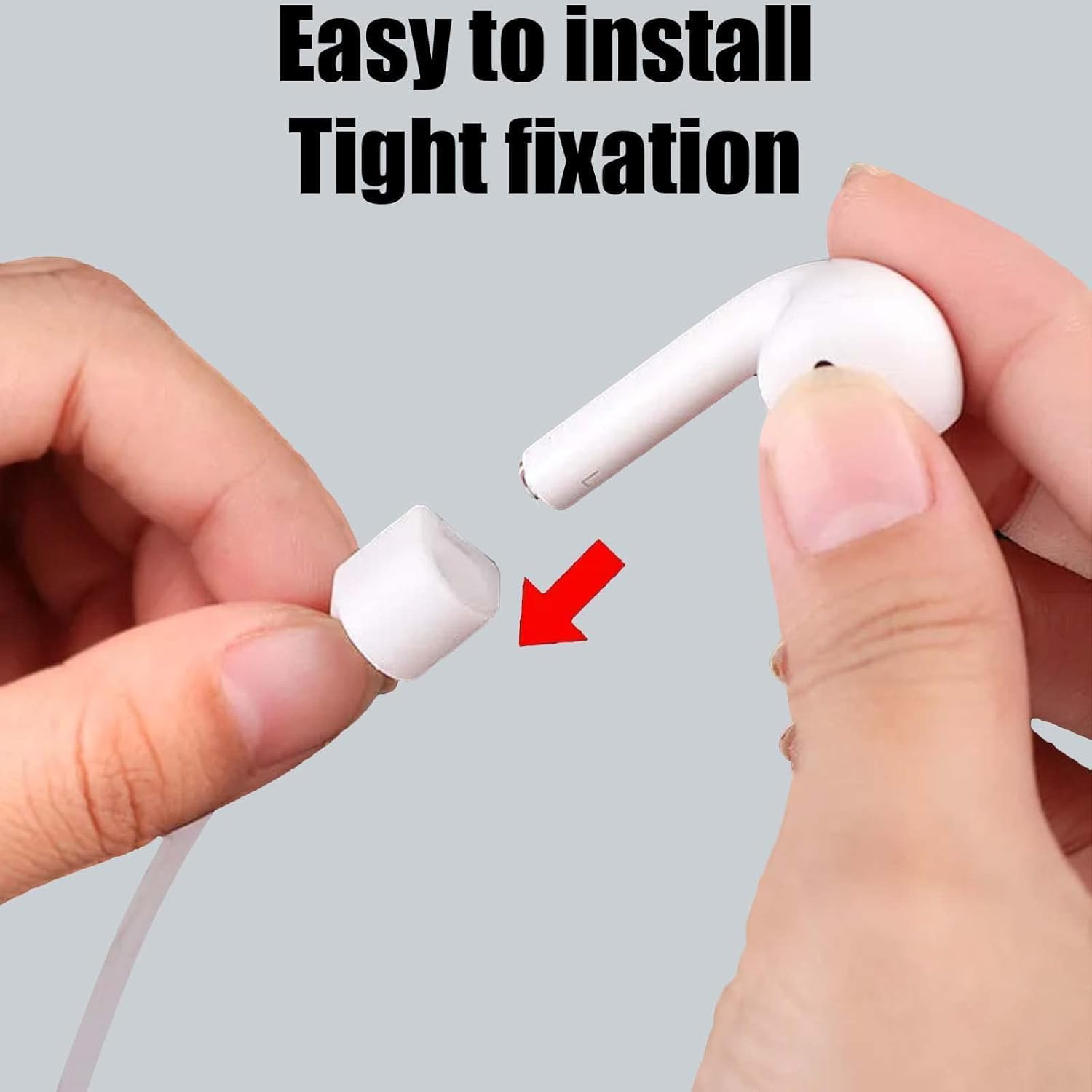 Airpods Accessories:2 Pack Ear Hooks and Magnetic Anti-Lost Neck Strap Lanyard for Airpods,Magnetic Anti-Lost Design,Lightweight,Easy to Fix. Suitable for Daily Use, Sports, Outdoor Trips. image number 3