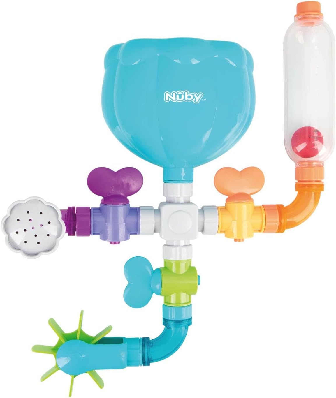 Nuby Wacky Water Works Pipes Bath Toy for 3 Year Olds image number 1